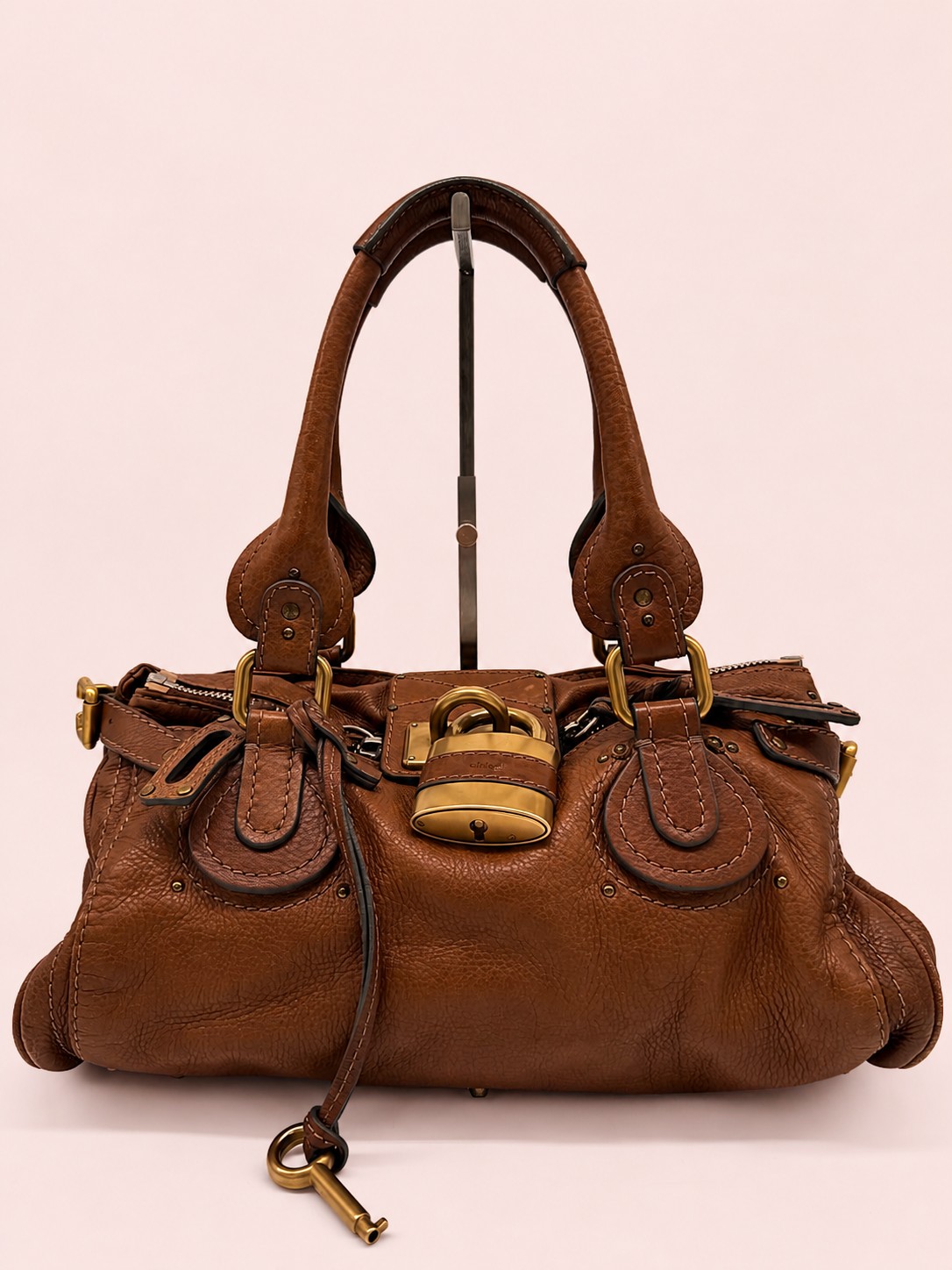 Chloe Paddington Leather Brown Handbag