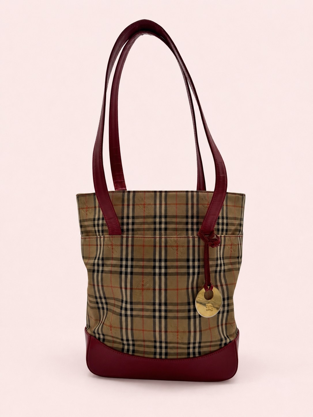 Burberry Nova Check Shoulder Tote Bag