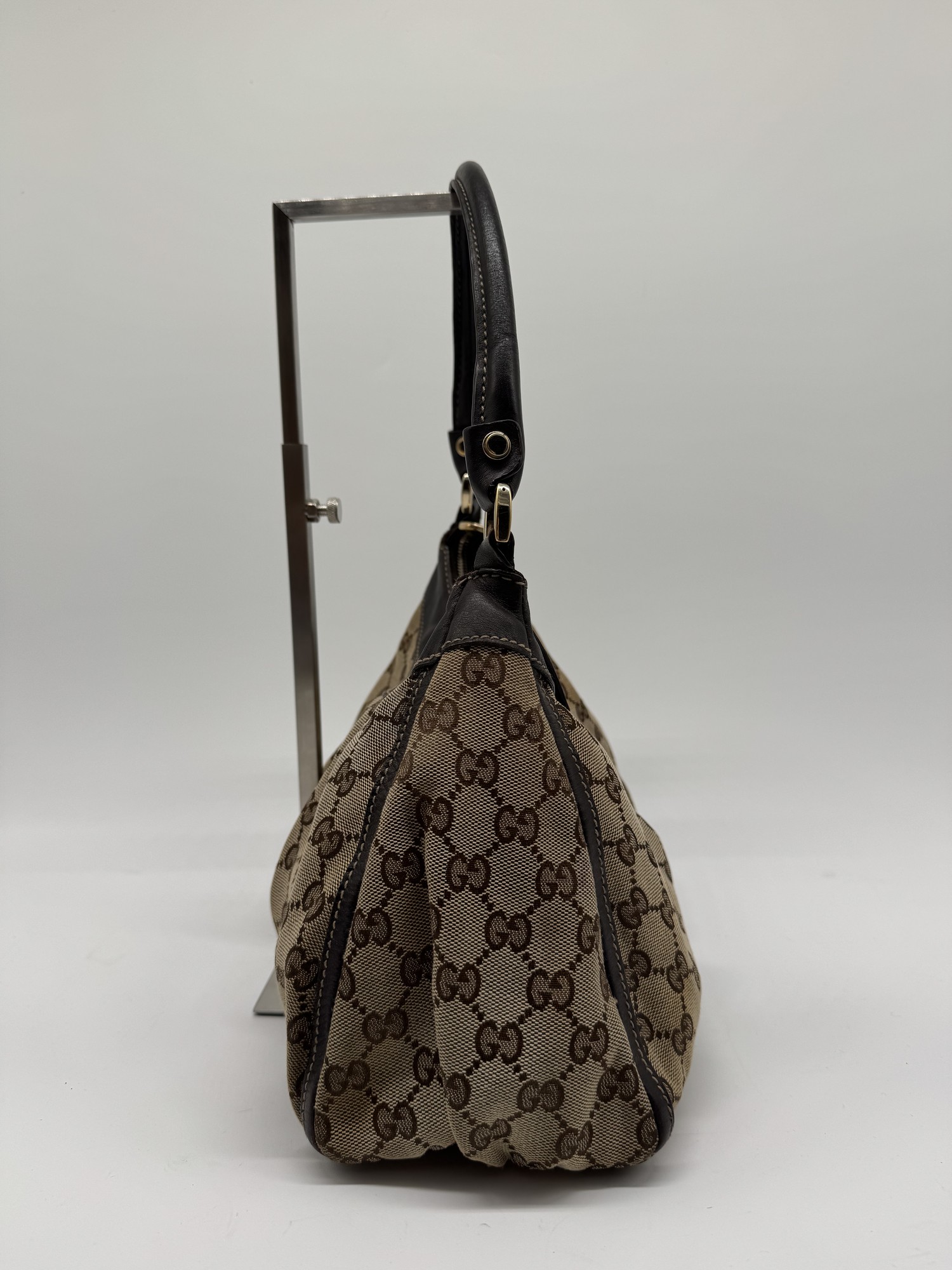Gucci GG Canvas Abbey D-Ring Brown Monogram Shoulder Bag