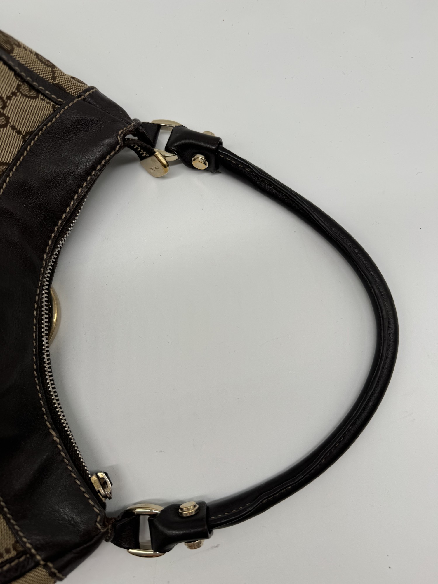 Gucci GG Canvas Abbey D-Ring Brown Monogram Shoulder Bag