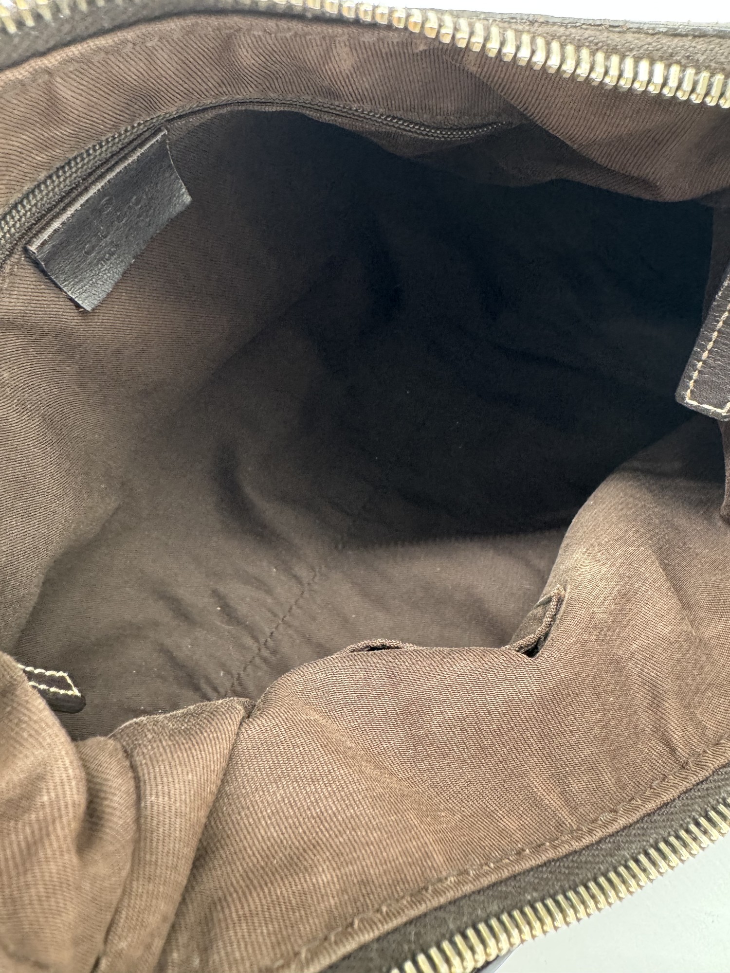 Gucci GG Canvas Abbey D-Ring Brown Monogram Shoulder Bag