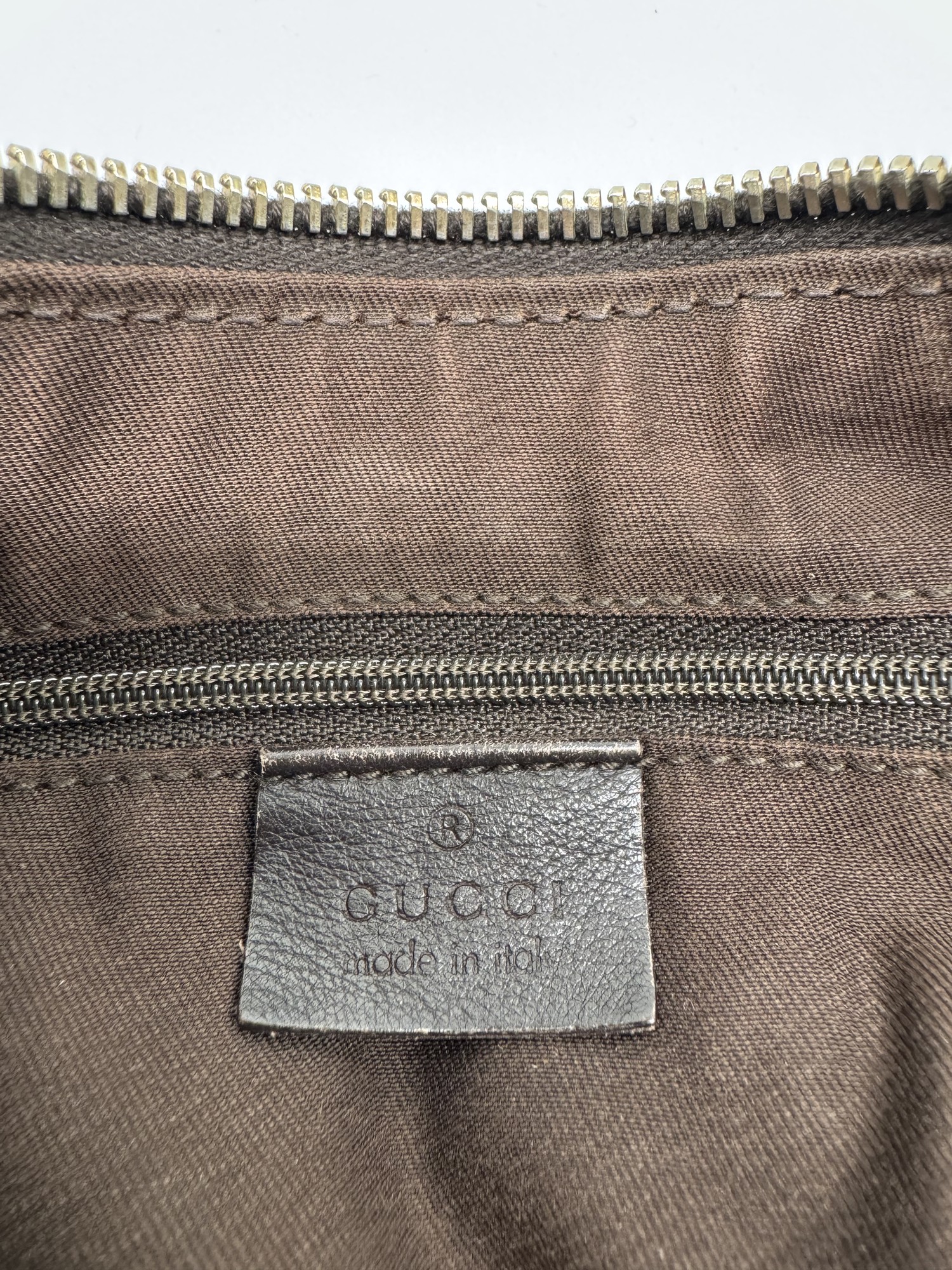 Gucci GG Canvas Abbey D-Ring Brown Monogram Shoulder Bag