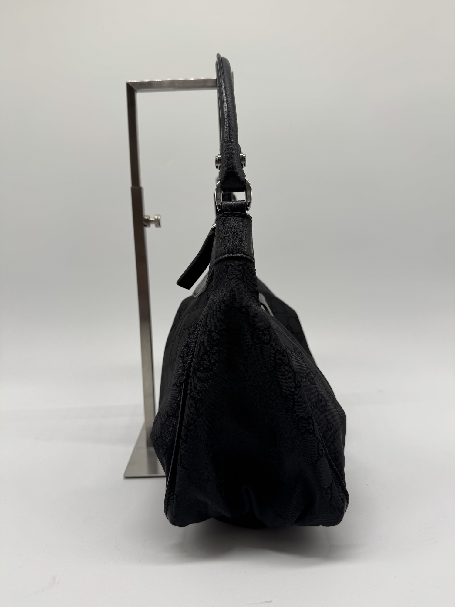 Gucci GG Canvas Abbey D-Ring Black Monogram Shoulder Bag