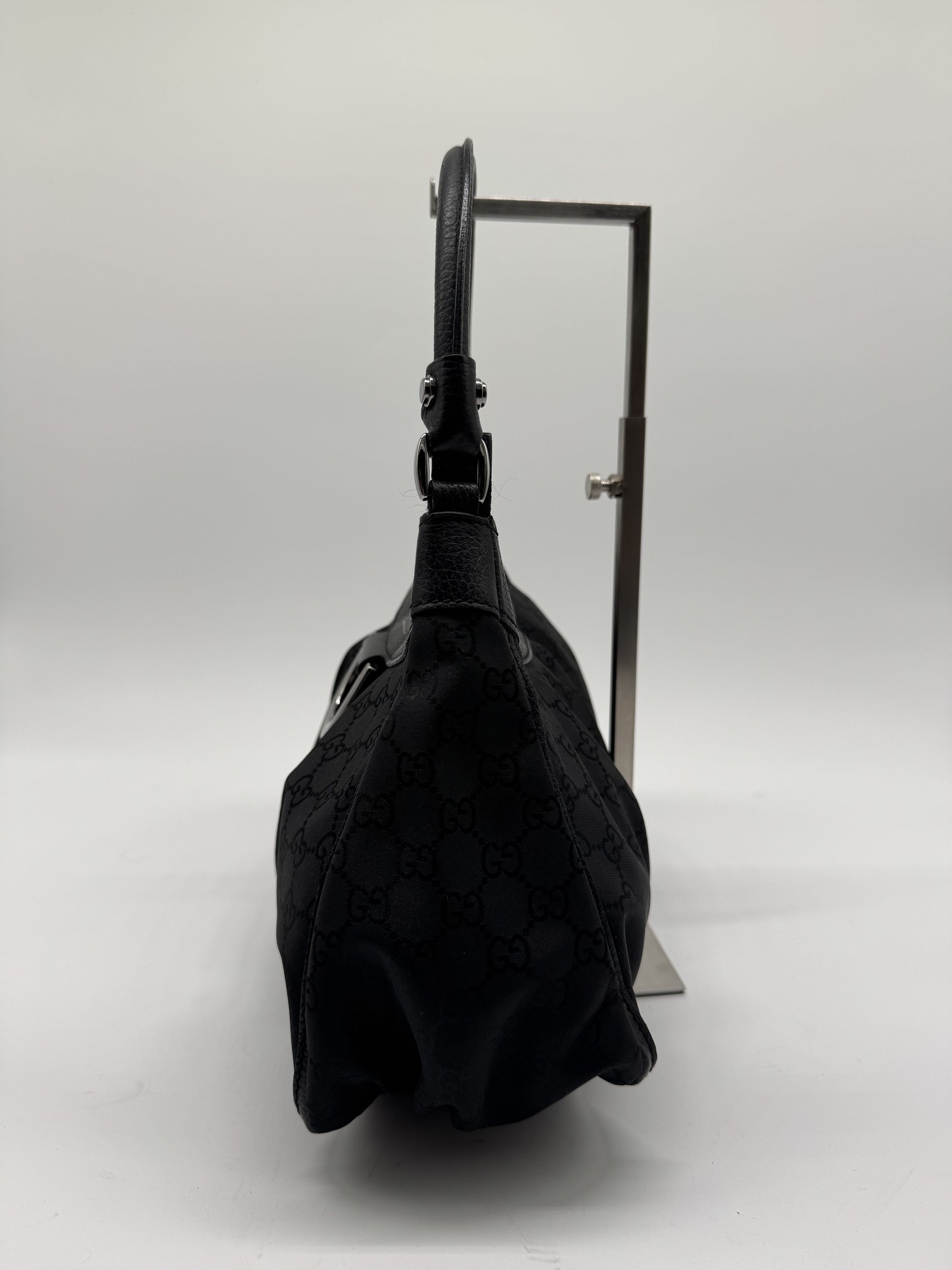 Gucci GG Canvas Abbey D-Ring Black Monogram Shoulder Bag