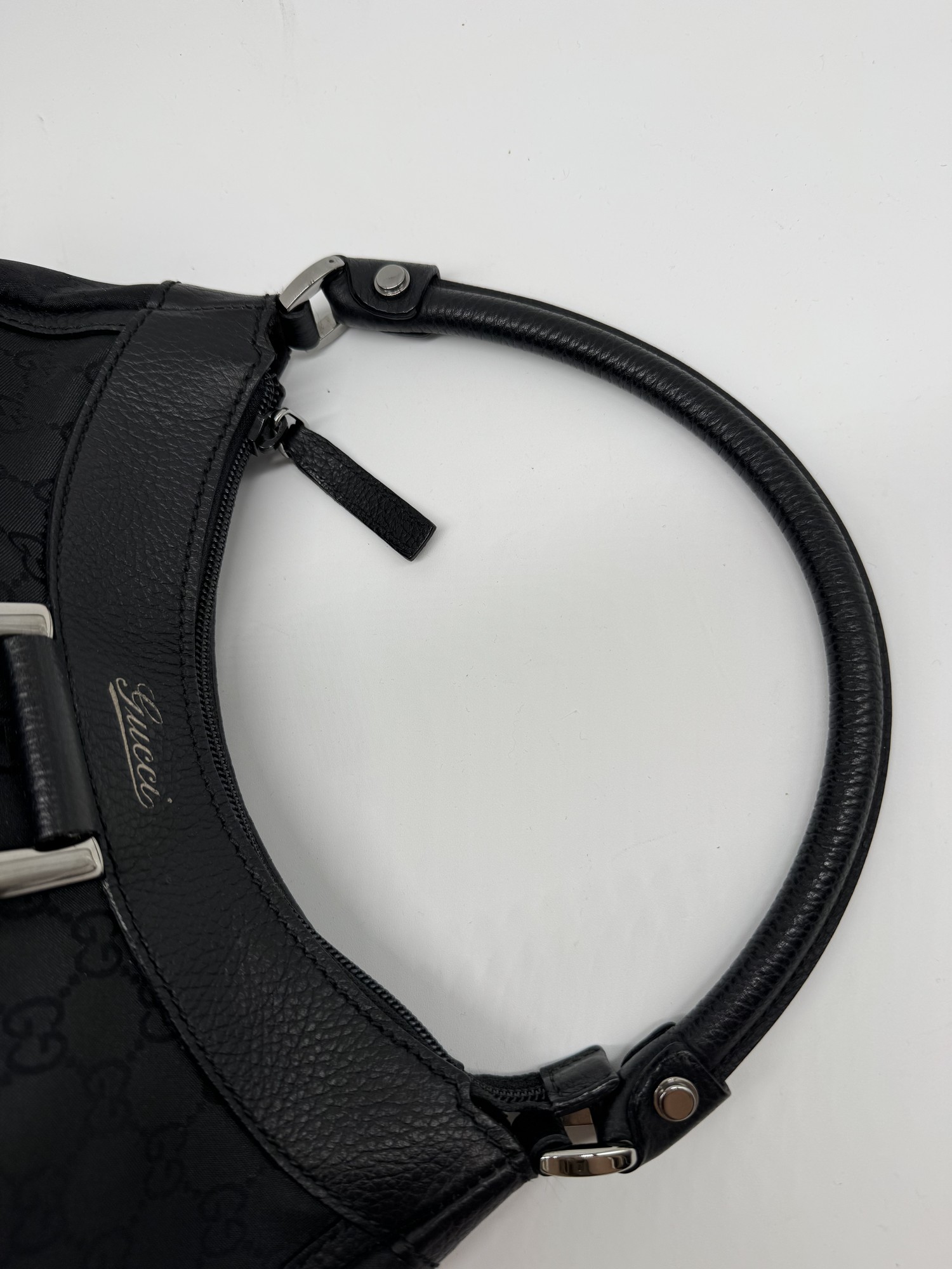 Gucci GG Canvas Abbey D-Ring Black Monogram Shoulder Bag