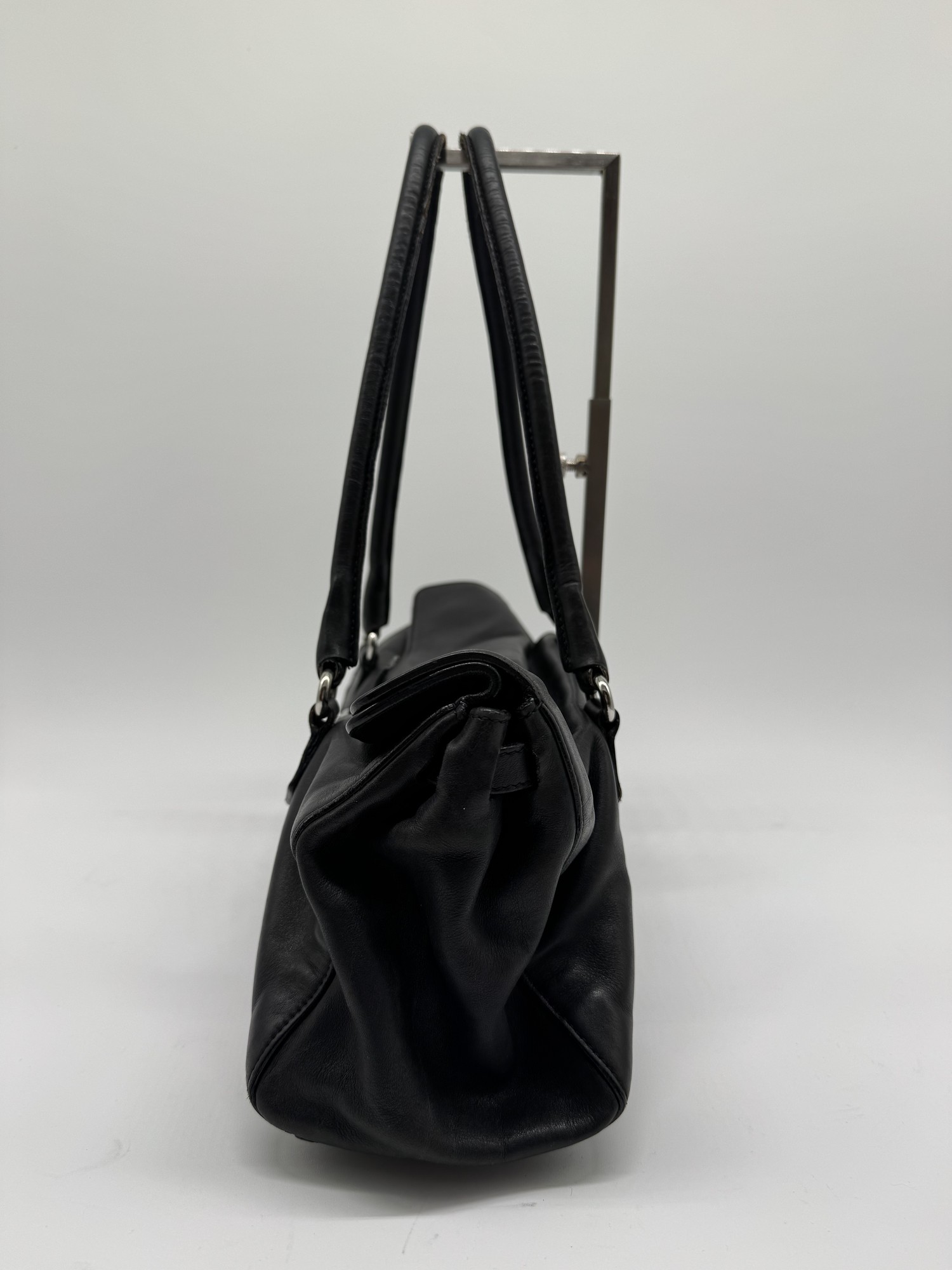 Prada Vitello Easy Leather Black Shoulder Bag