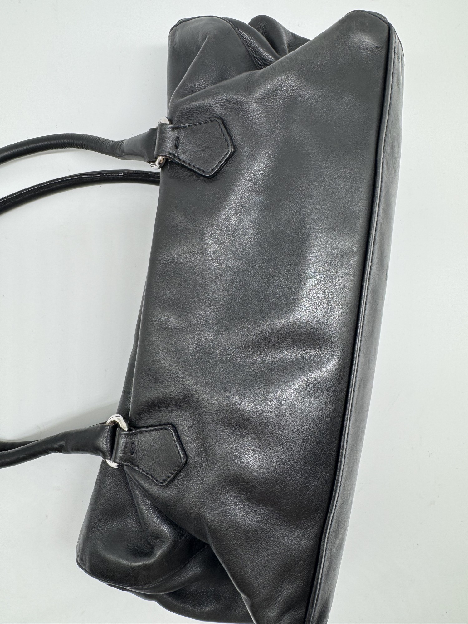 Prada Vitello Easy Leather Black Shoulder Bag