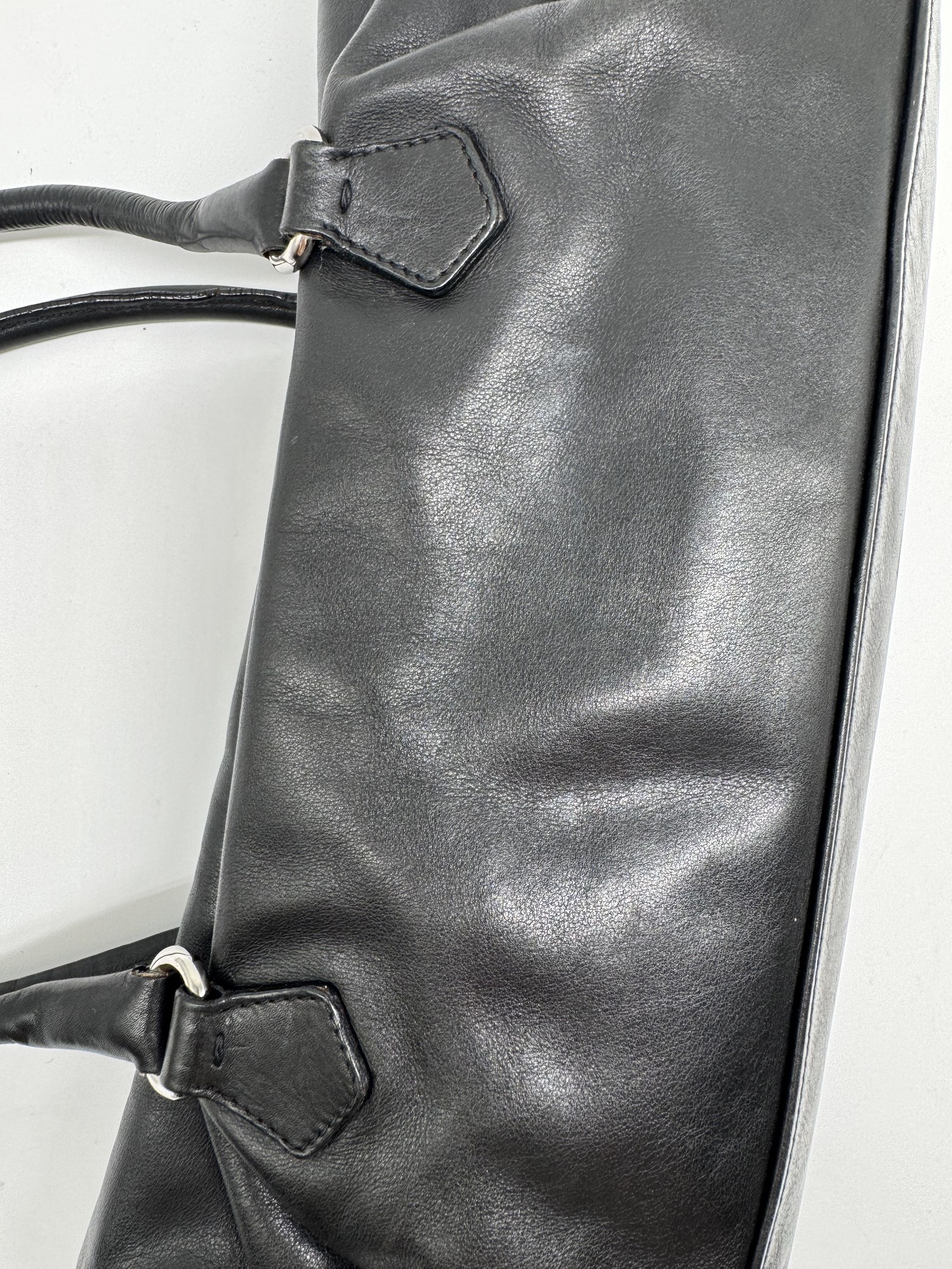 Prada Vitello Easy Leather Black Shoulder Bag