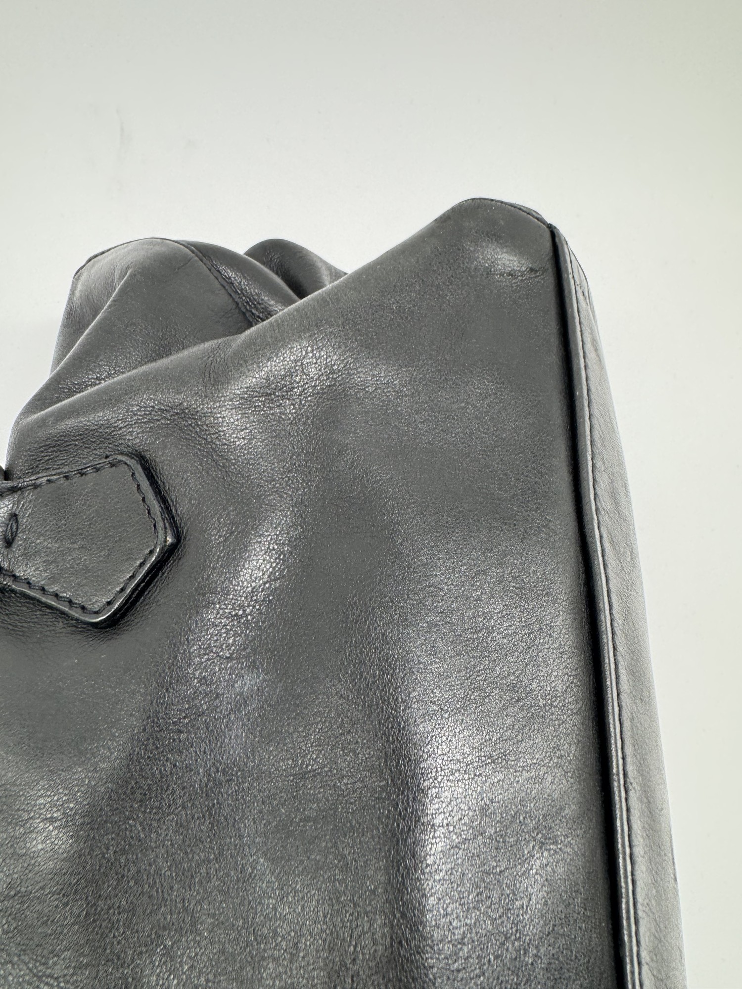 Prada Vitello Easy Leather Black Shoulder Bag