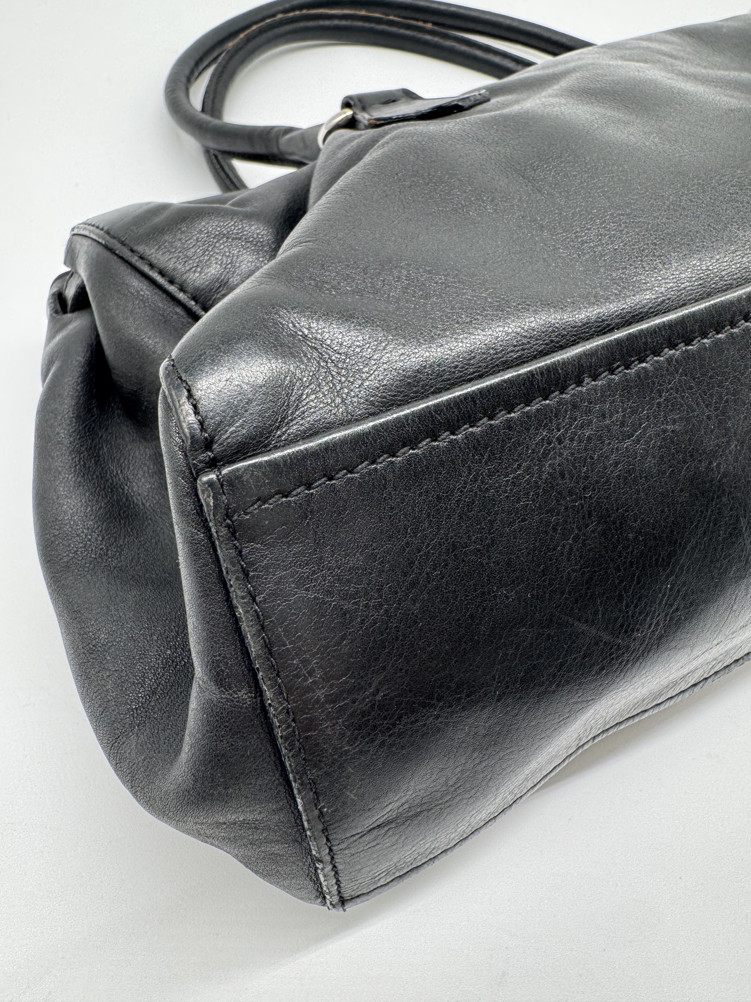 Prada Vitello Easy Leather Black Shoulder Bag