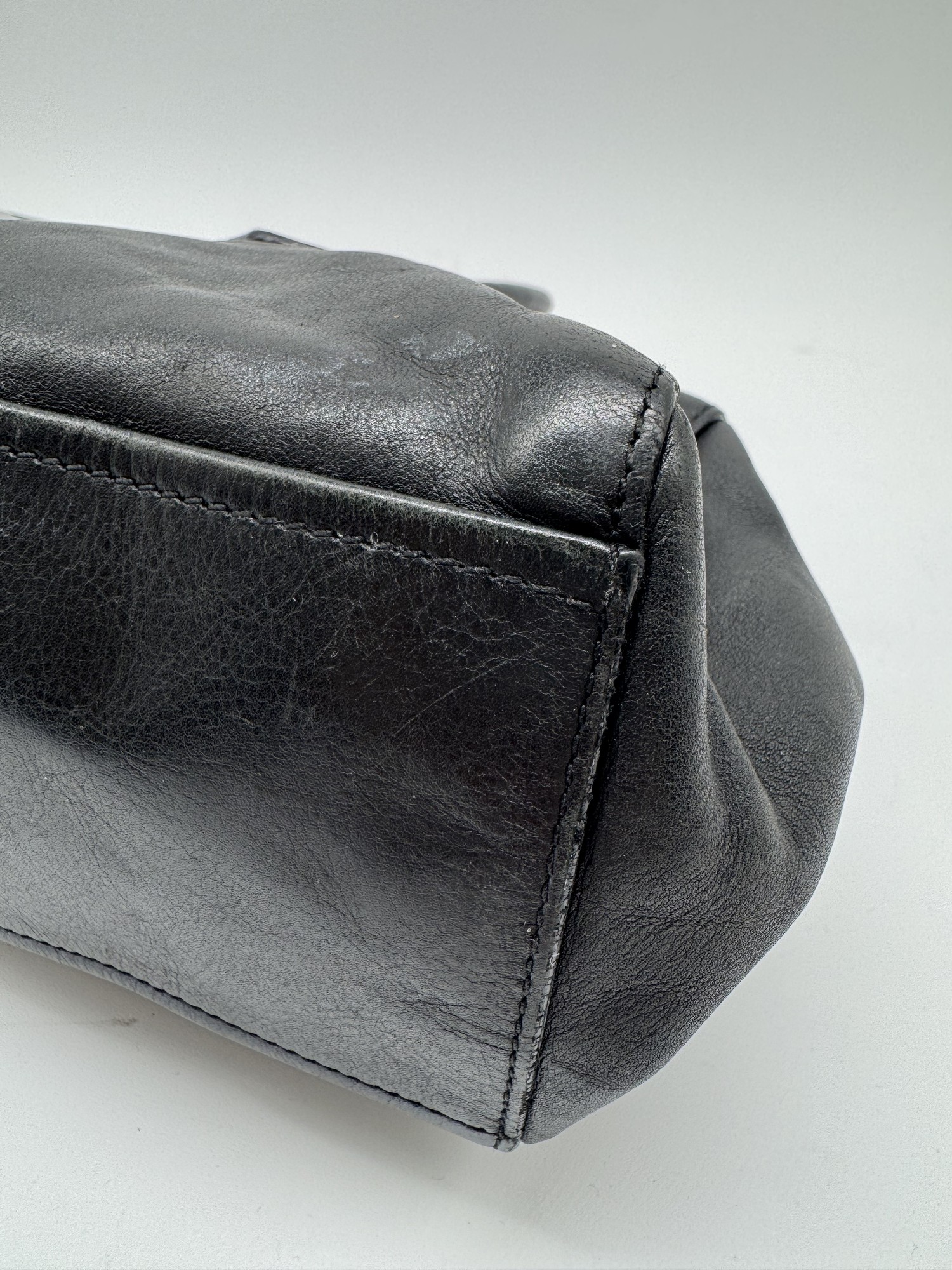 Prada Vitello Easy Leather Black Shoulder Bag