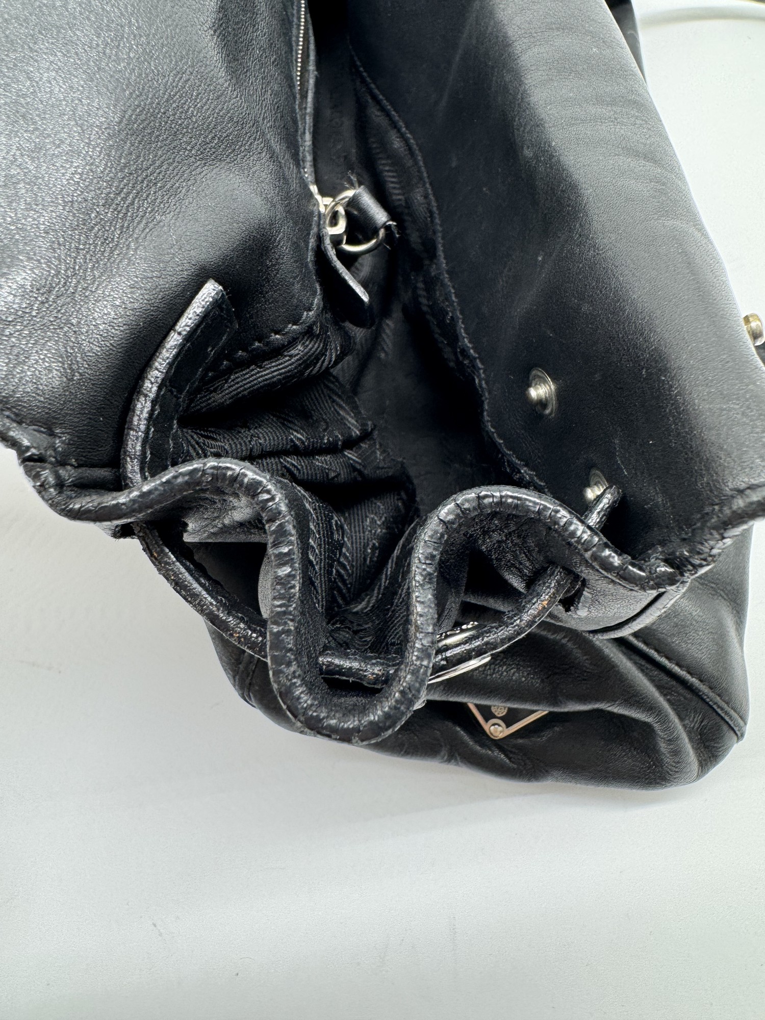 Prada Vitello Easy Leather Black Shoulder Bag