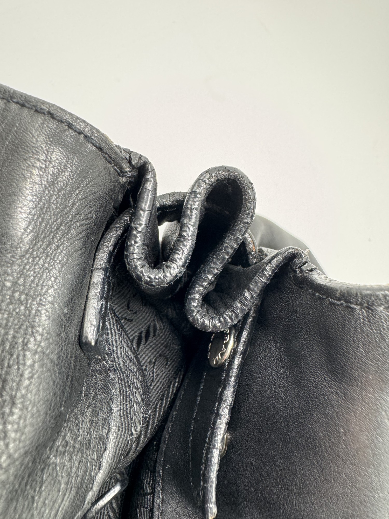 Prada Vitello Easy Leather Black Shoulder Bag