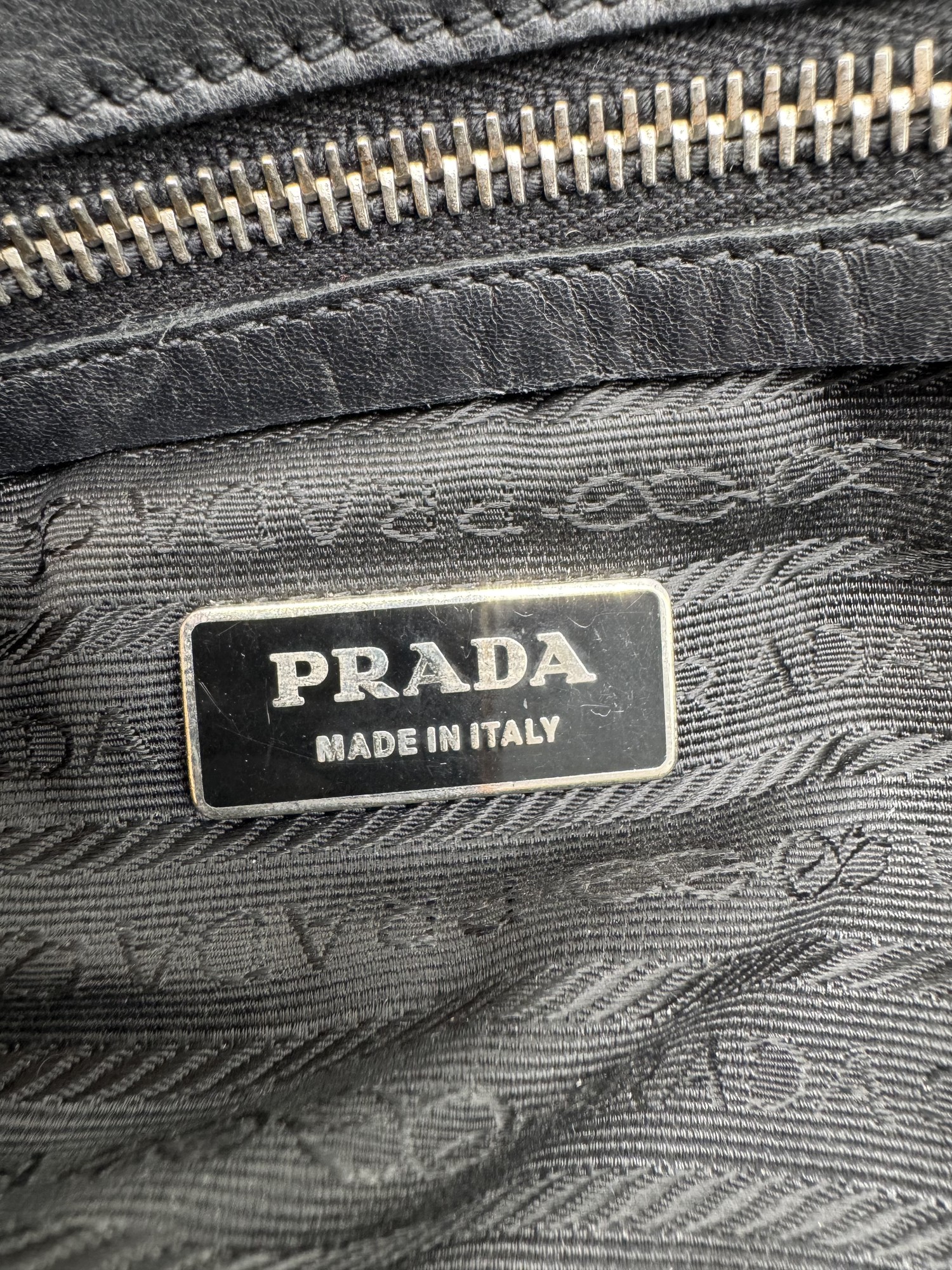 Prada Vitello Easy Leather Black Shoulder Bag