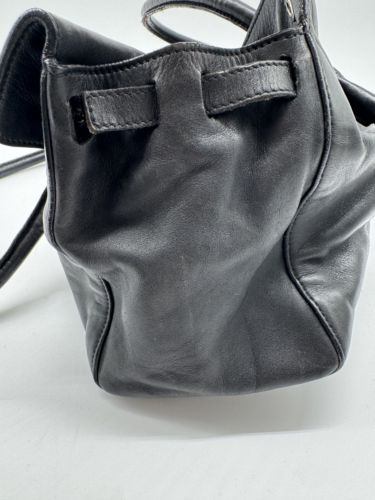 Prada Vitello Easy Leather Black Shoulder Bag