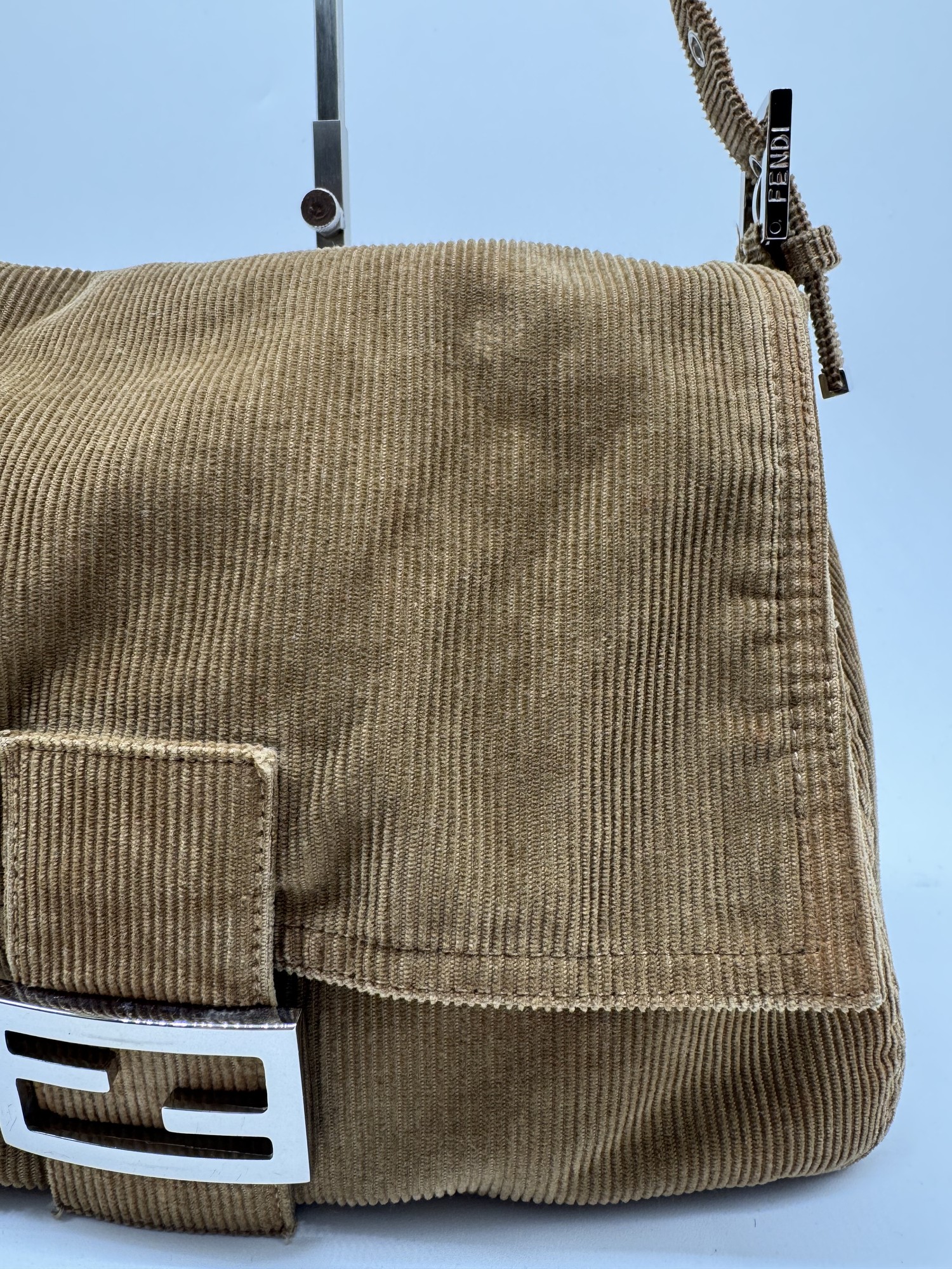 Fendi Corduroy Mamma Baguette Shoulder Bag