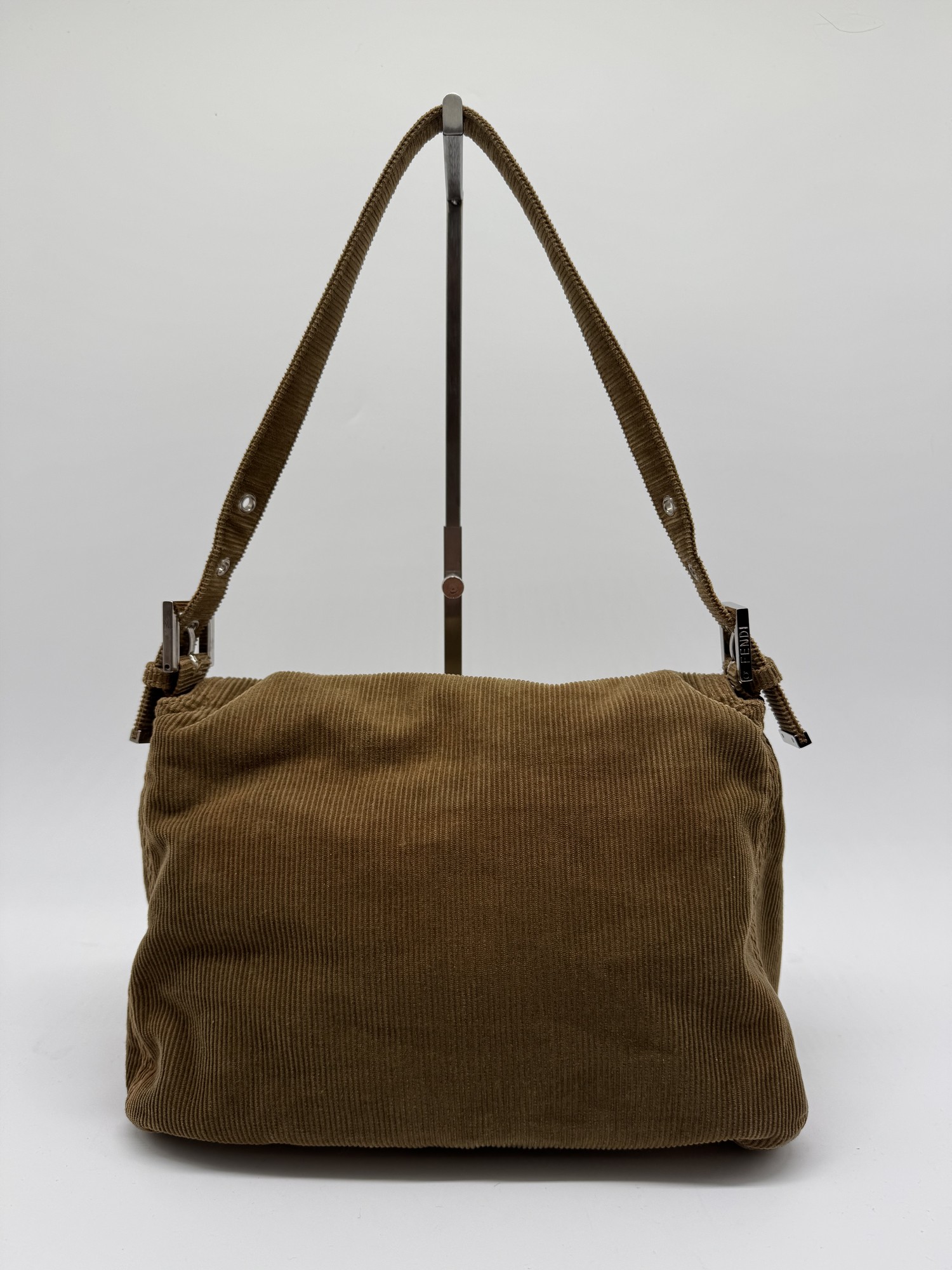 Fendi Corduroy Mamma Baguette Shoulder Bag