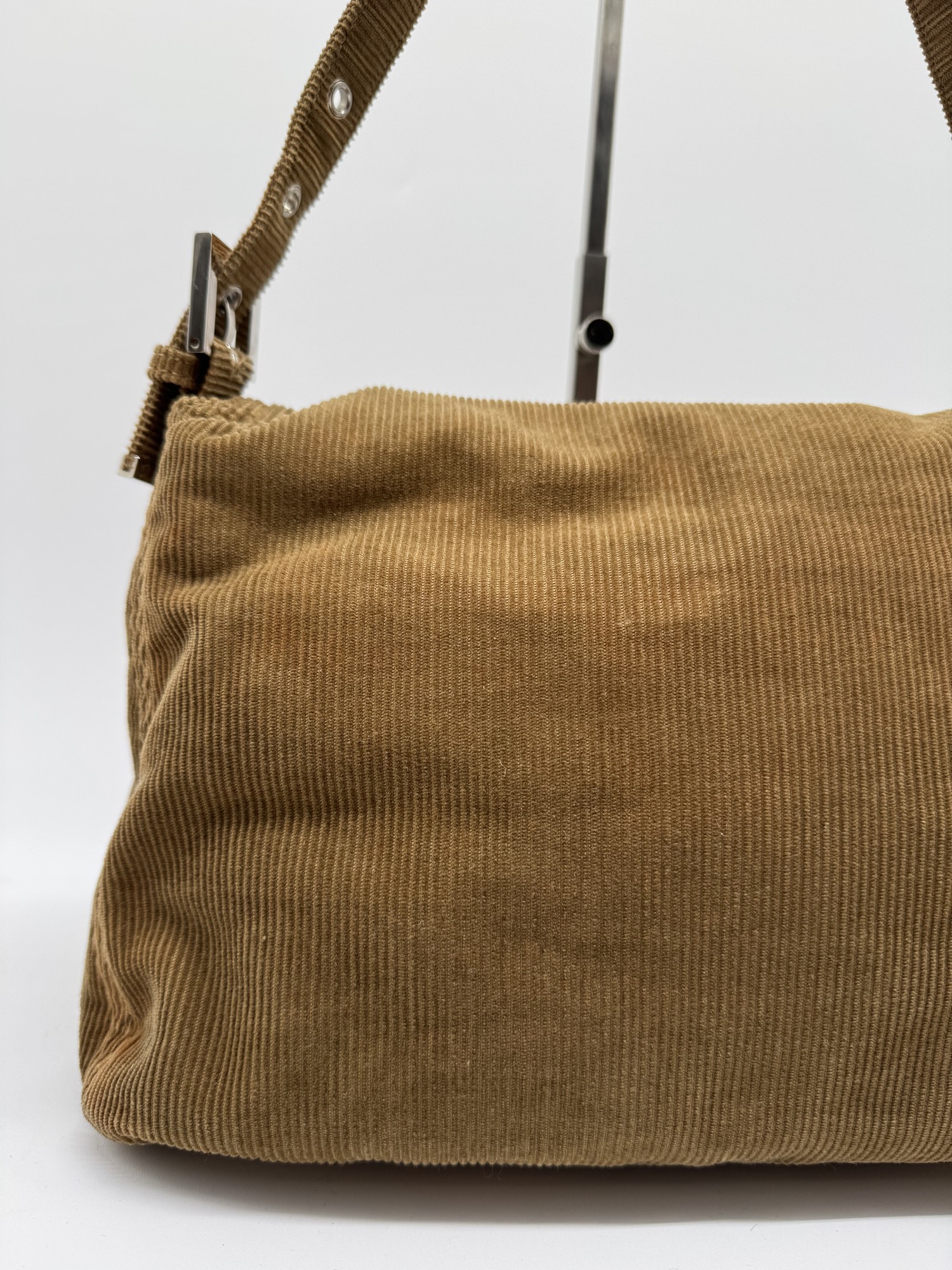 Fendi Corduroy Mamma Baguette Shoulder Bag