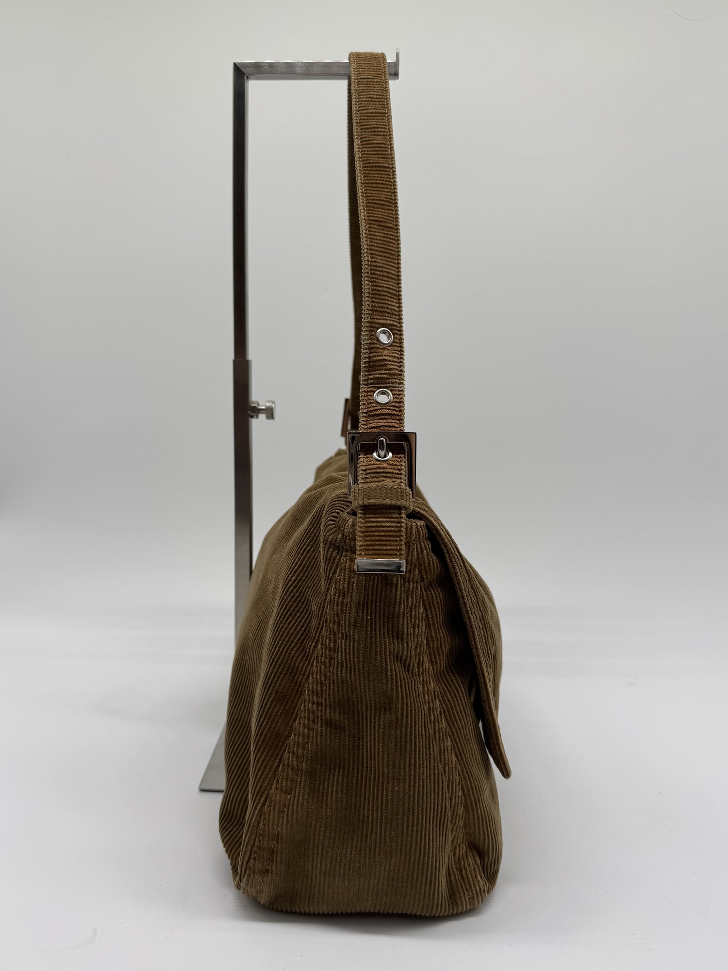 Fendi Corduroy Mamma Baguette Shoulder Bag