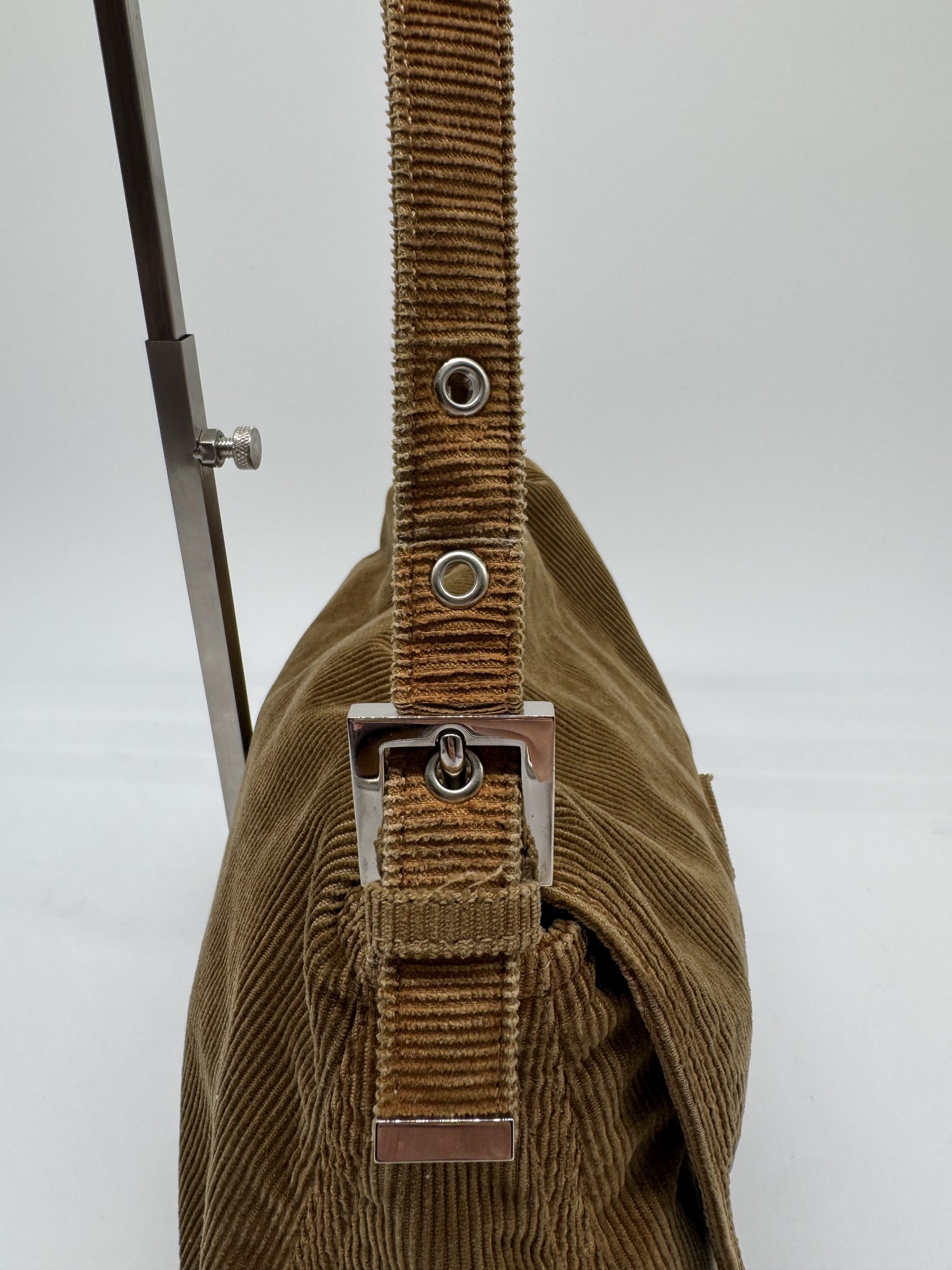 Fendi Corduroy Mamma Baguette Shoulder Bag