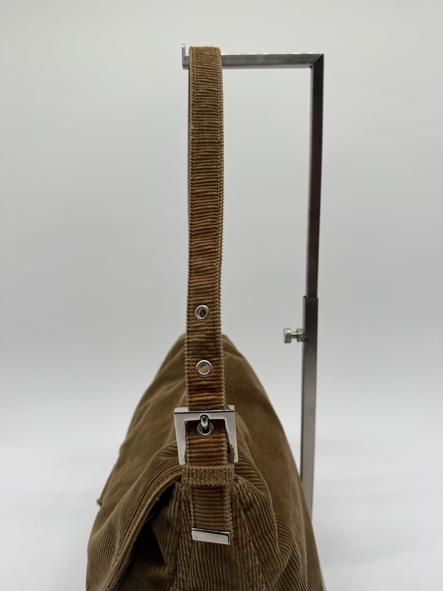 Fendi Corduroy Mamma Baguette Shoulder Bag