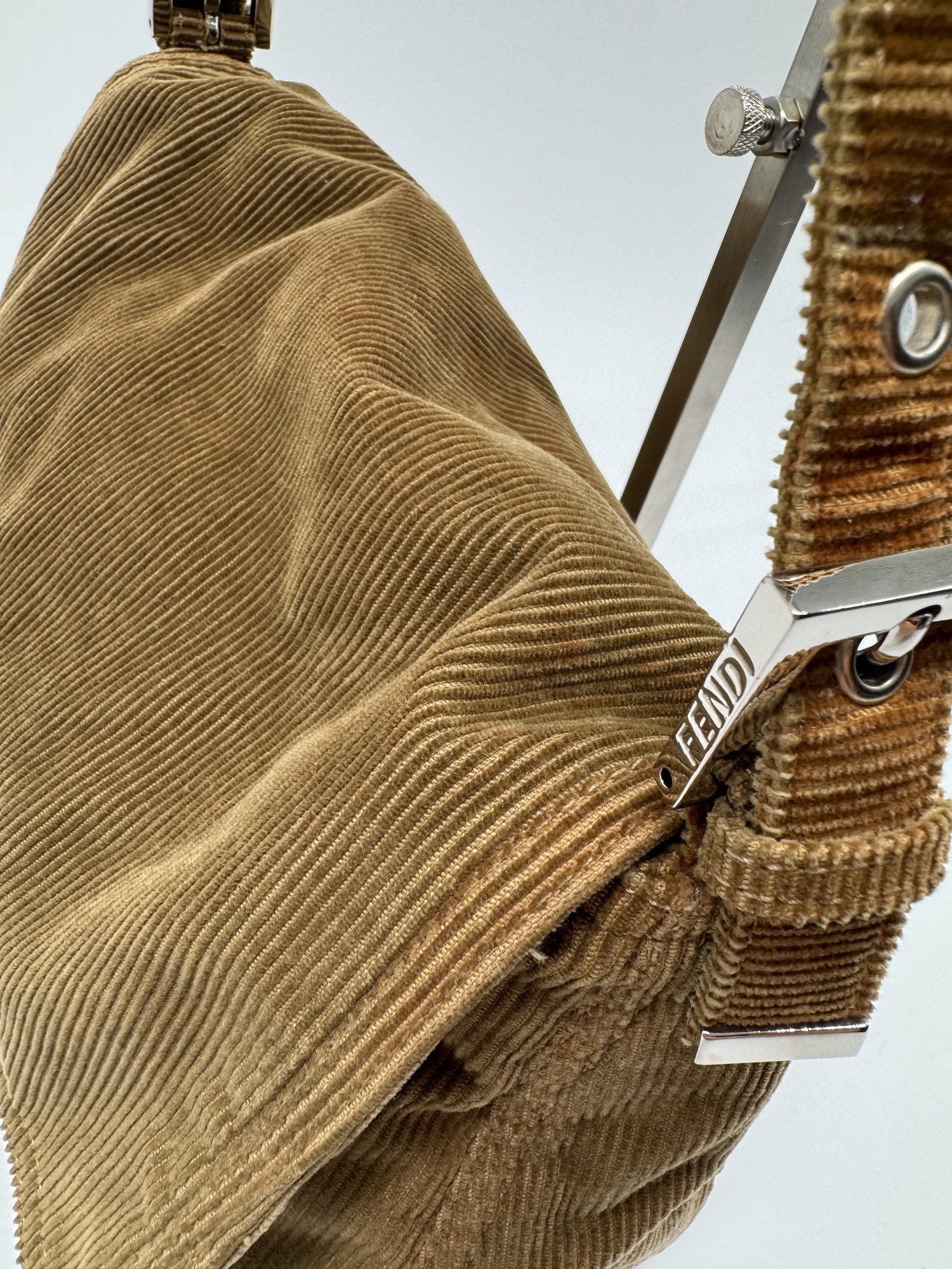 Fendi Corduroy Mamma Baguette Shoulder Bag