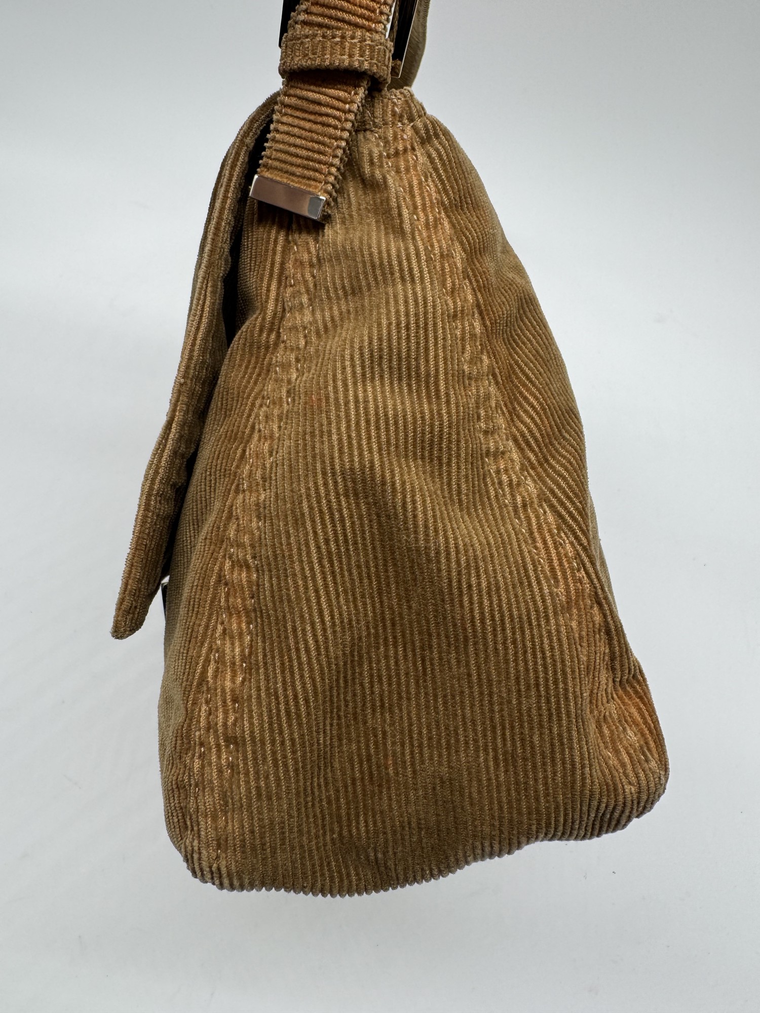 Fendi Corduroy Mamma Baguette Shoulder Bag