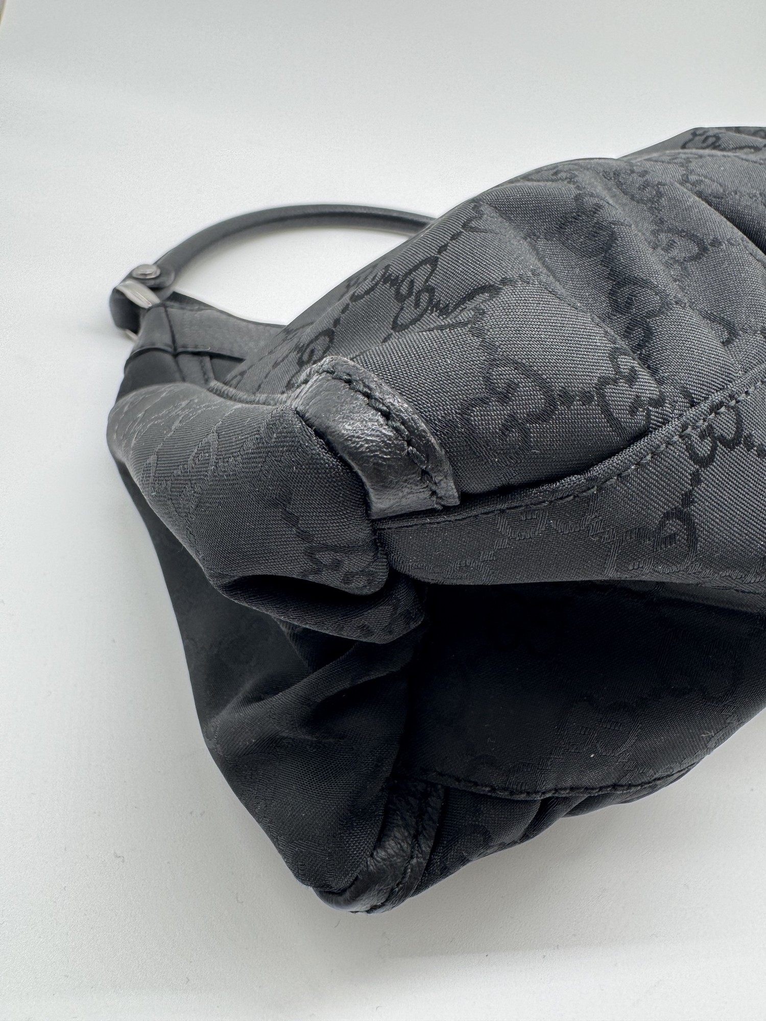 Gucci GG Canvas Abbey D-Ring Black Monogram Shoulder Bag