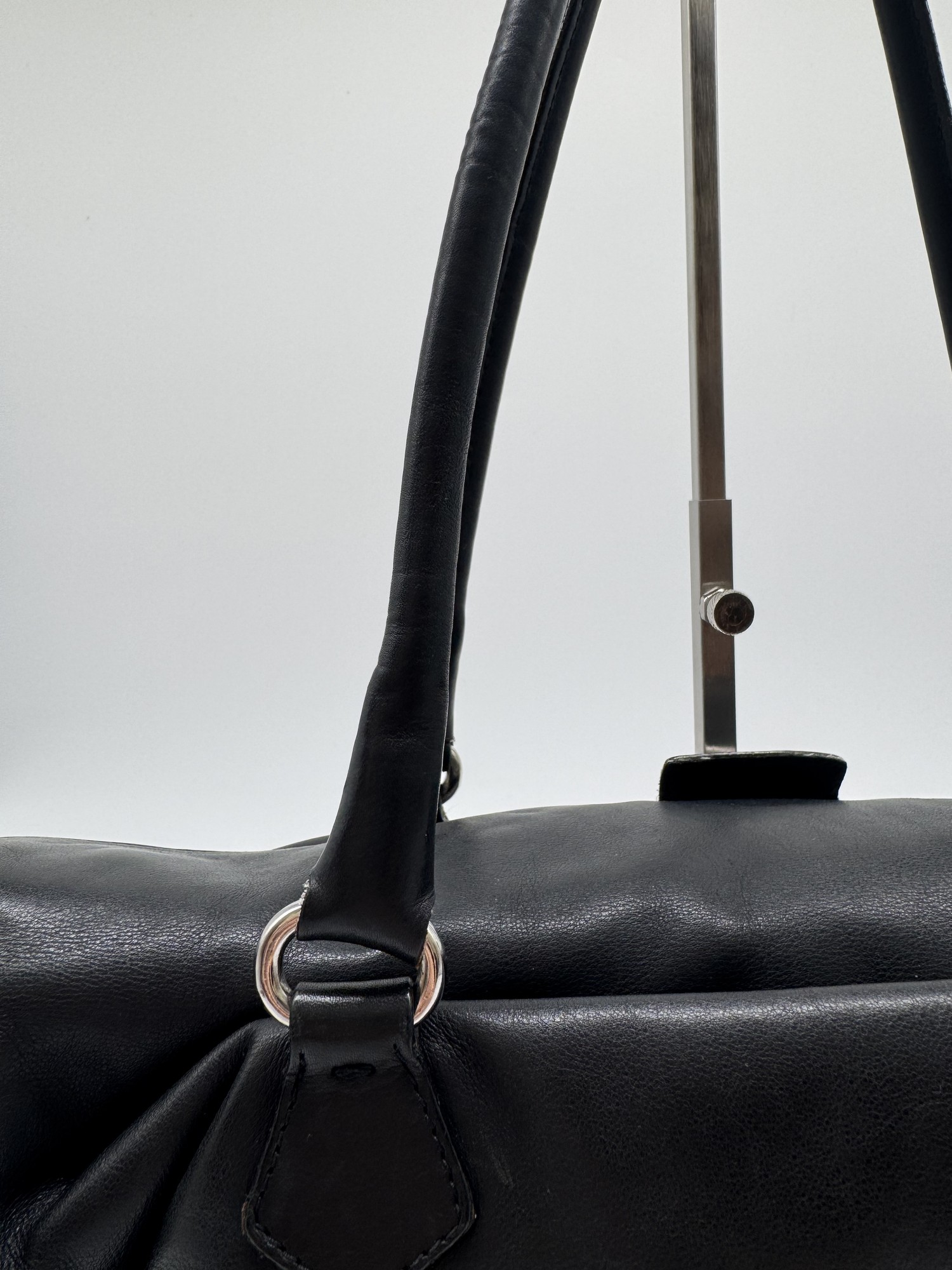 Prada Vitello Easy Leather Black Shoulder Bag