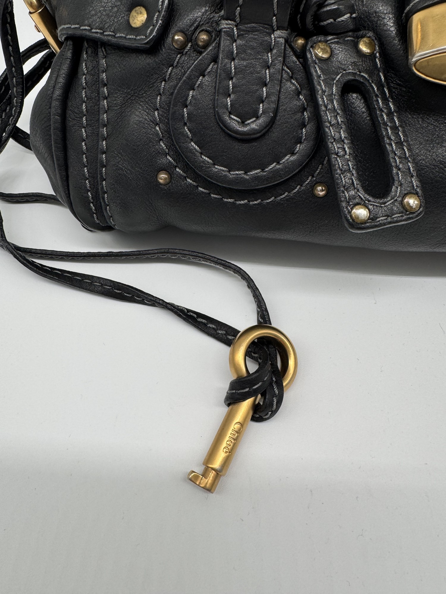 Chloe Black Leather Small Paddington Handbag