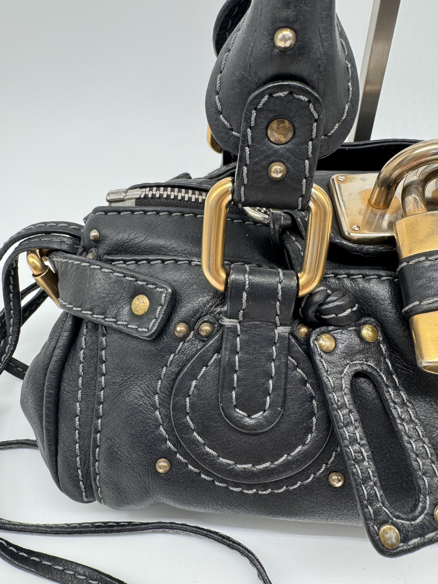 Chloe Black Leather Small Paddington Handbag