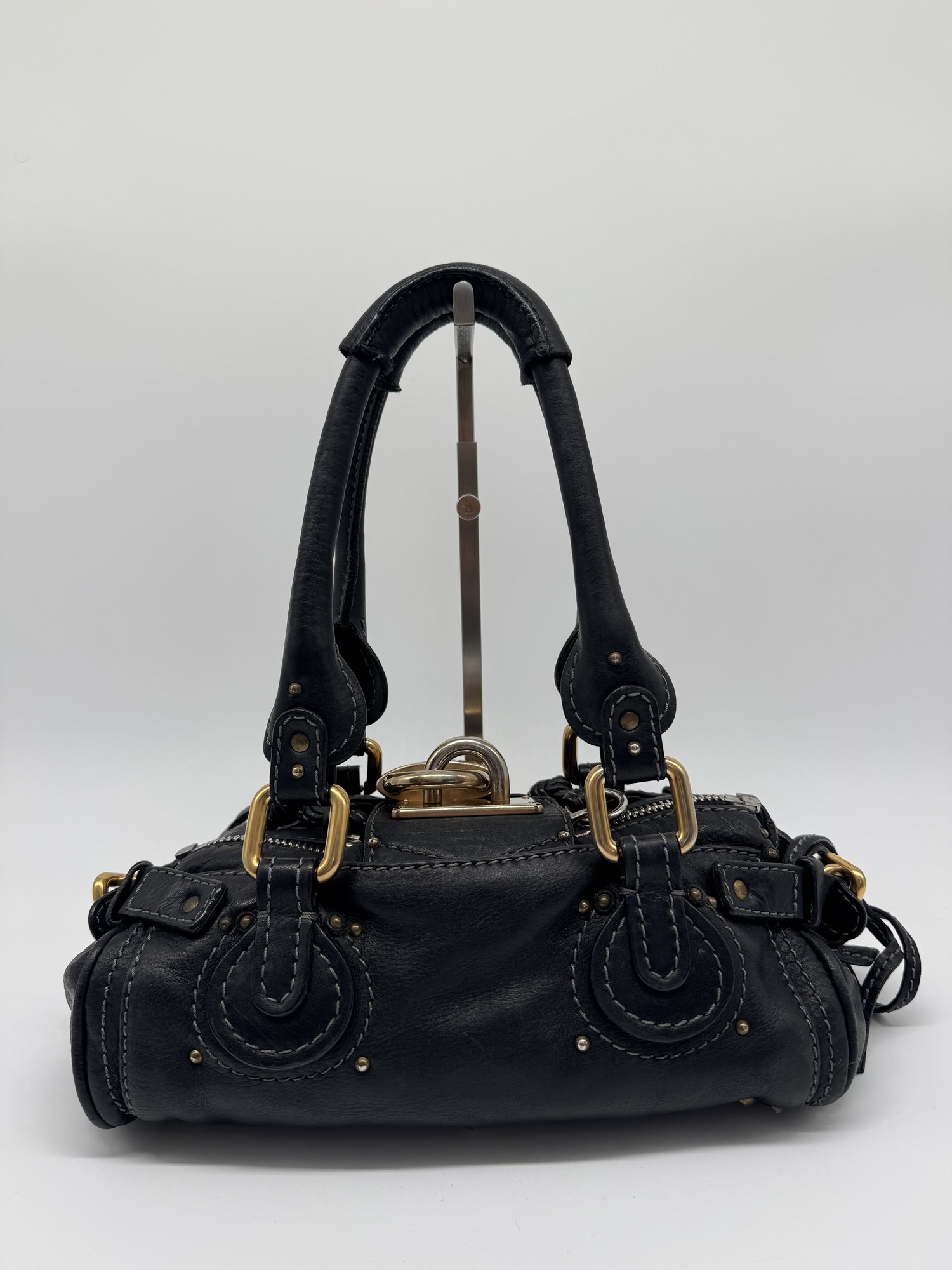 Chloe Black Leather Small Paddington Handbag