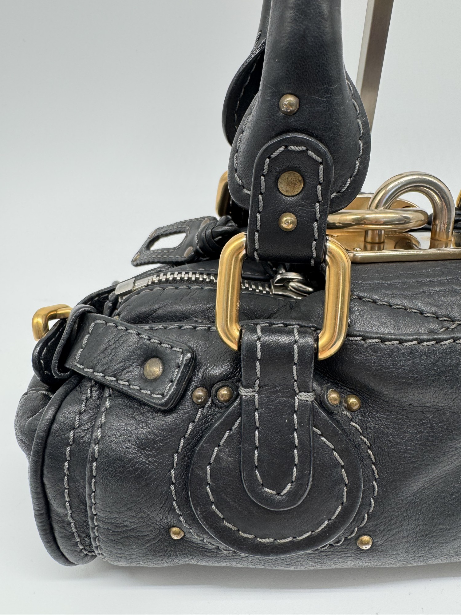 Chloe Black Leather Small Paddington Handbag