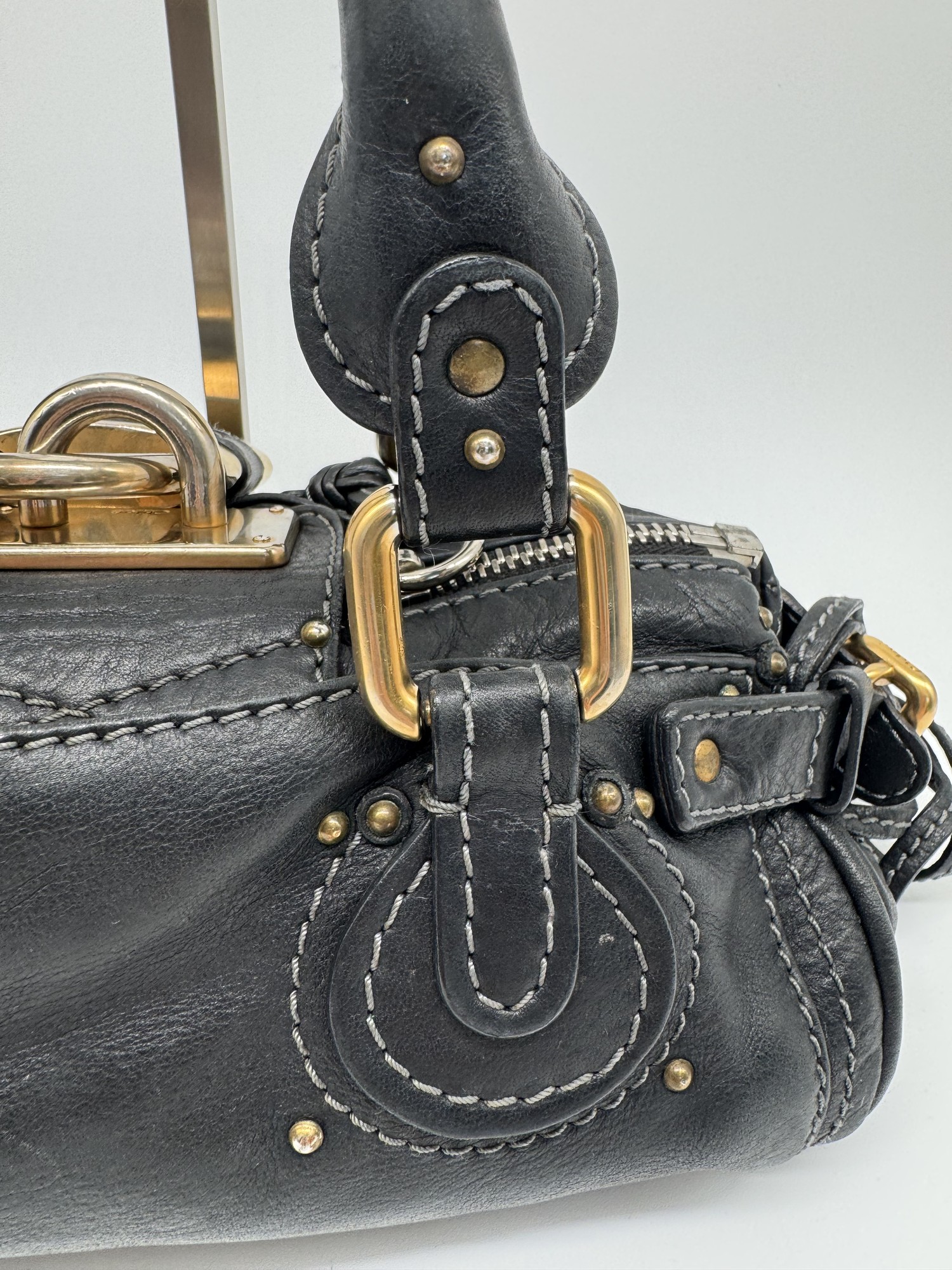 Chloe Black Leather Small Paddington Handbag