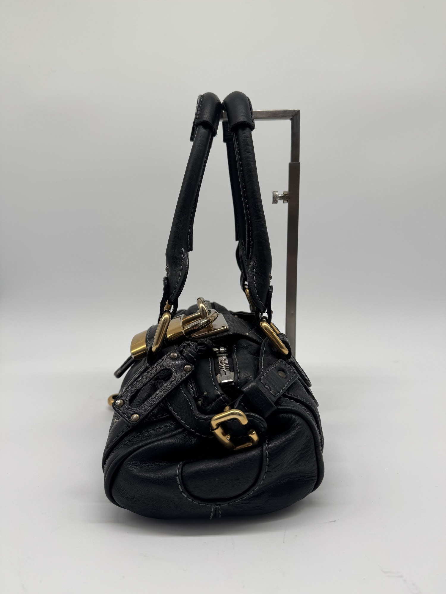 Chloe Black Leather Small Paddington Handbag