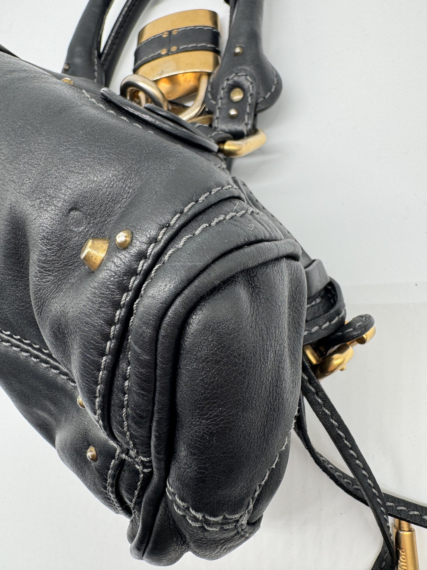 Chloe Black Leather Small Paddington Handbag