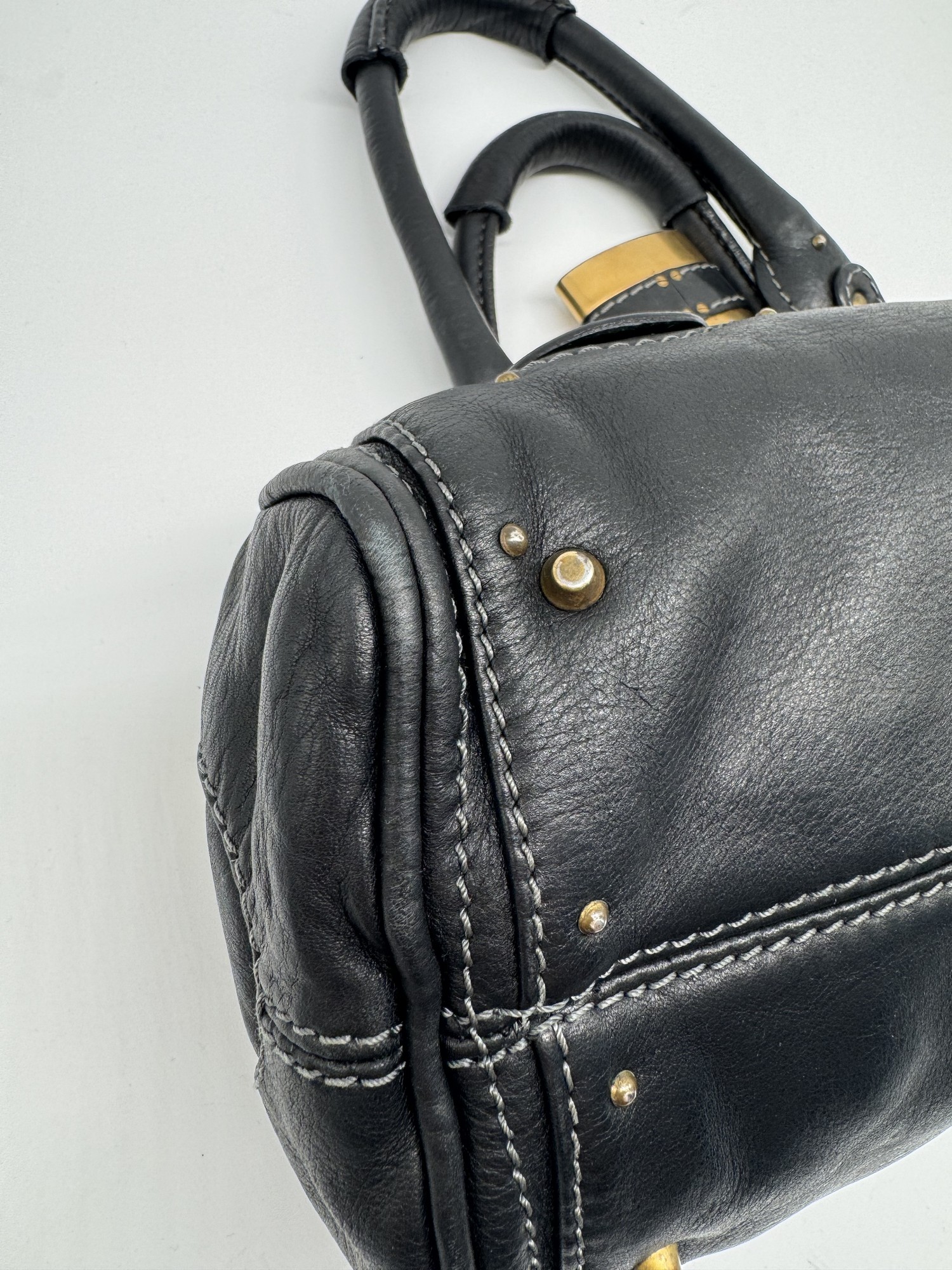Chloe Black Leather Small Paddington Handbag