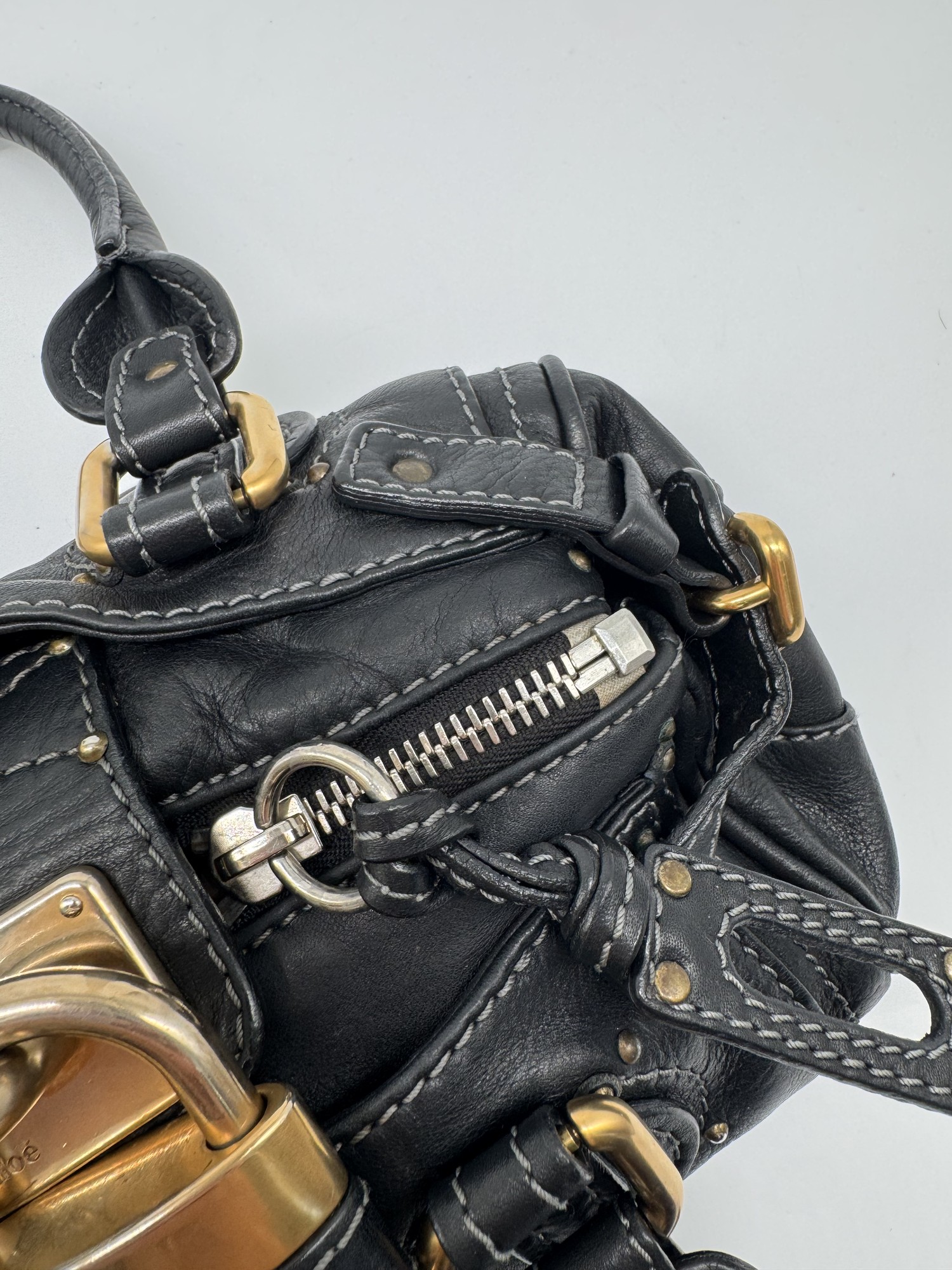 Chloe Black Leather Small Paddington Handbag