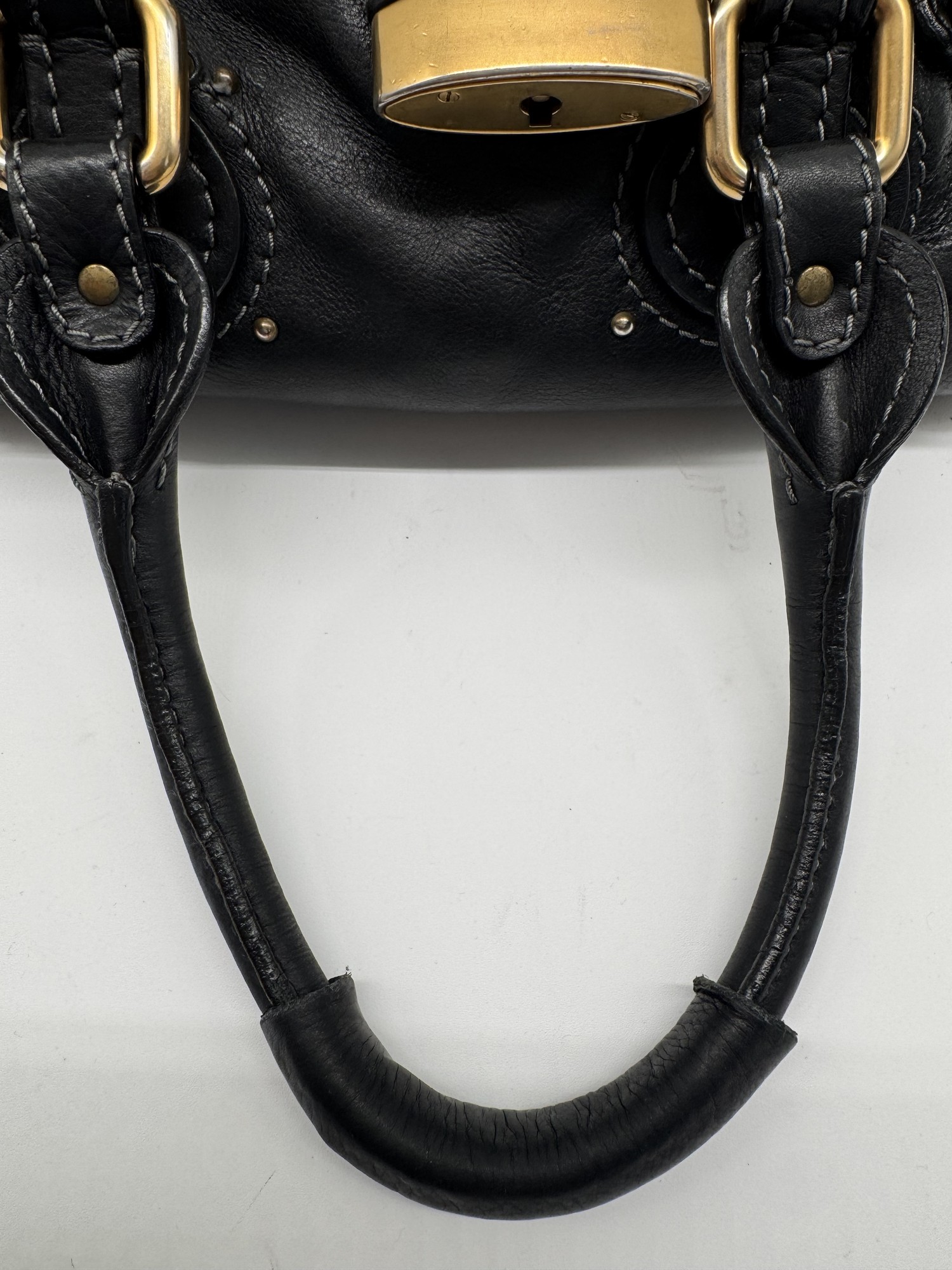Chloe Black Leather Small Paddington Handbag