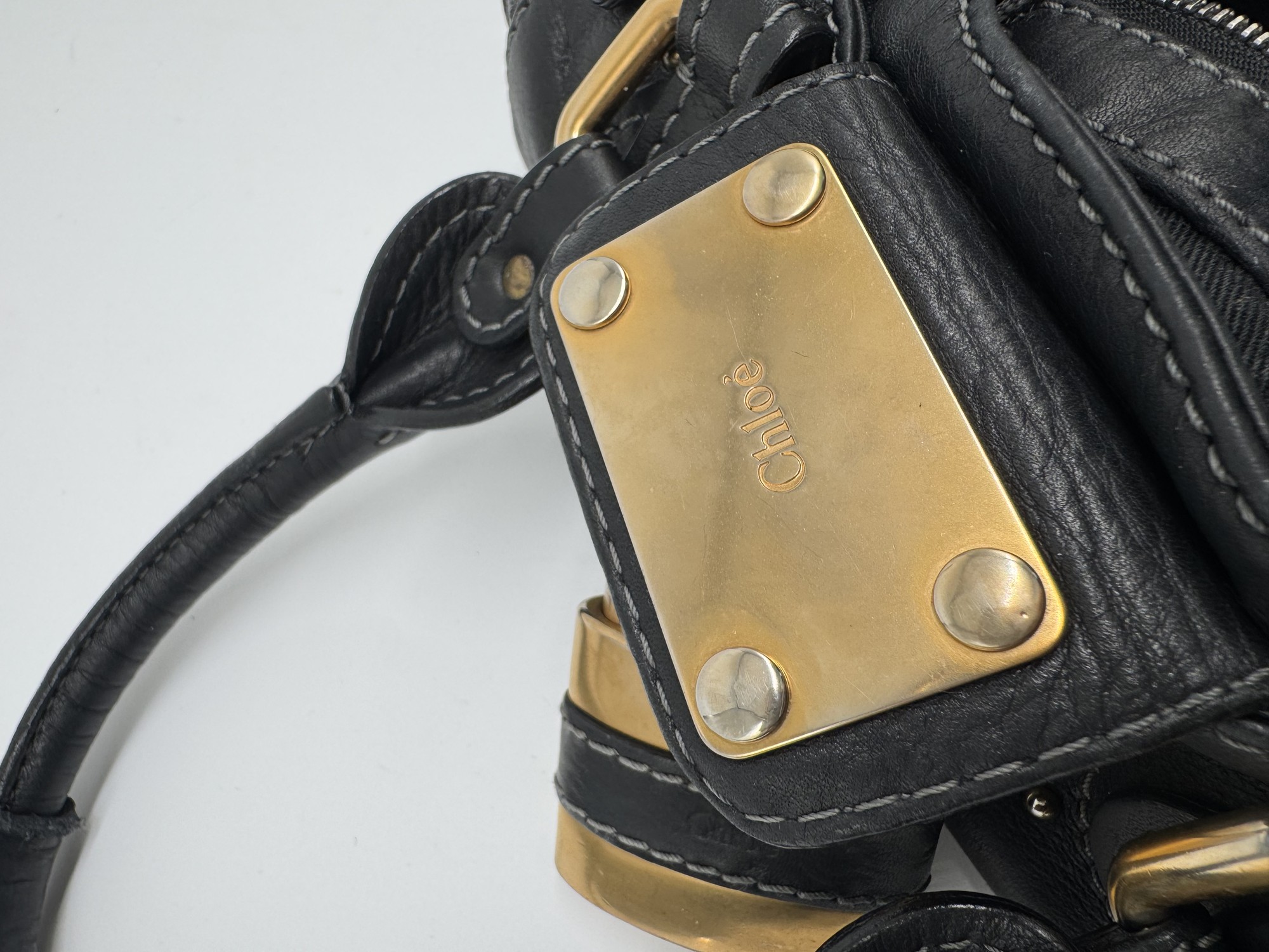 Chloe Black Leather Small Paddington Handbag