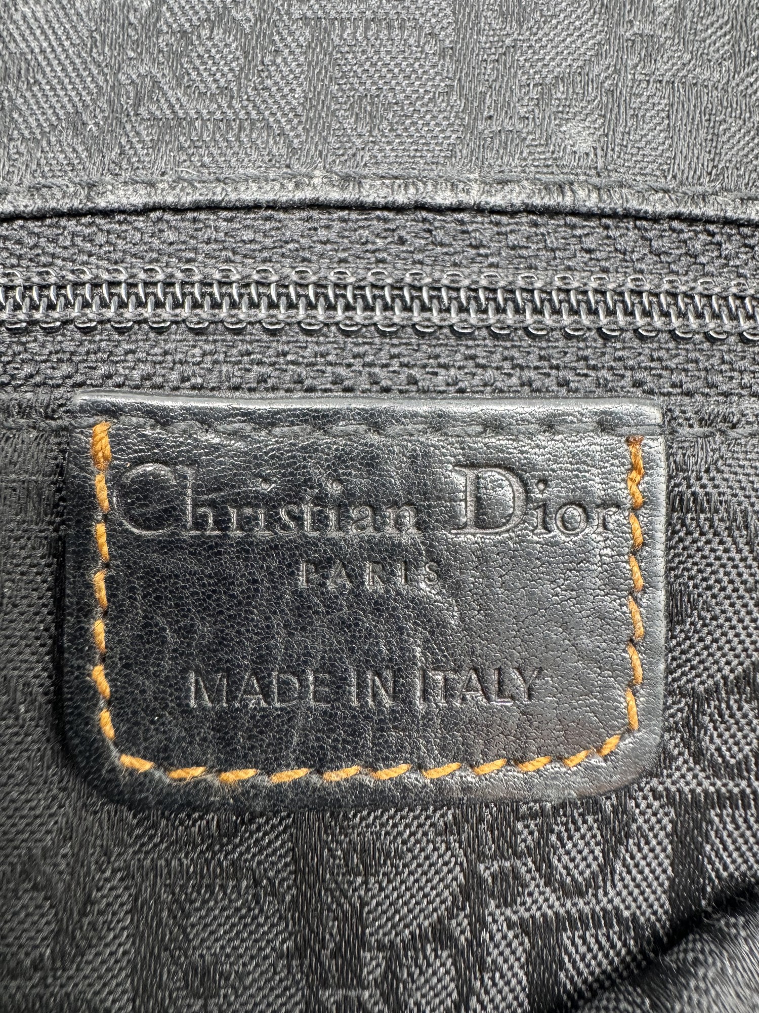 Dior Black Leather Gaucho Saddle Bag