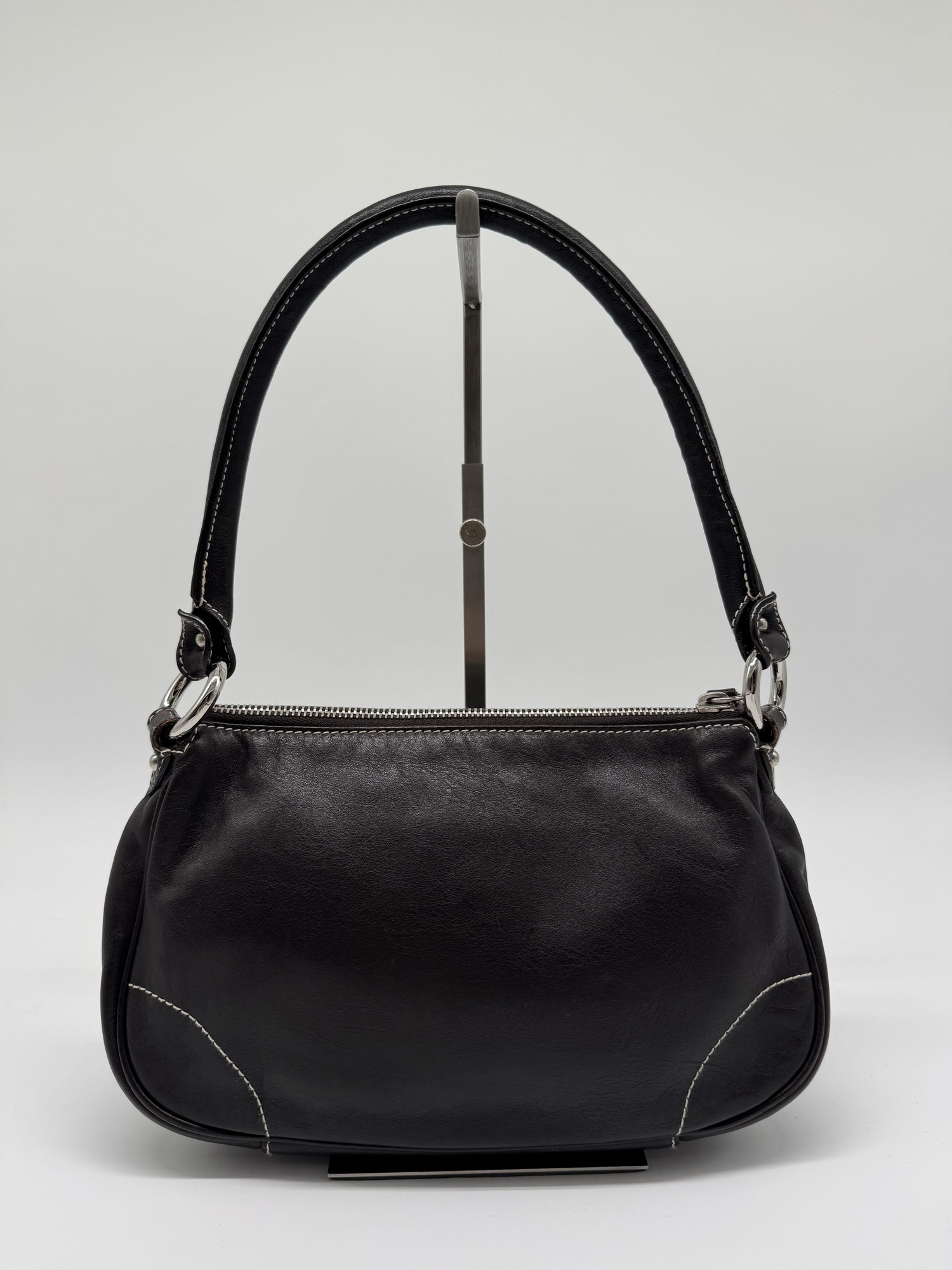 Dior Brown Leather CD Handbag