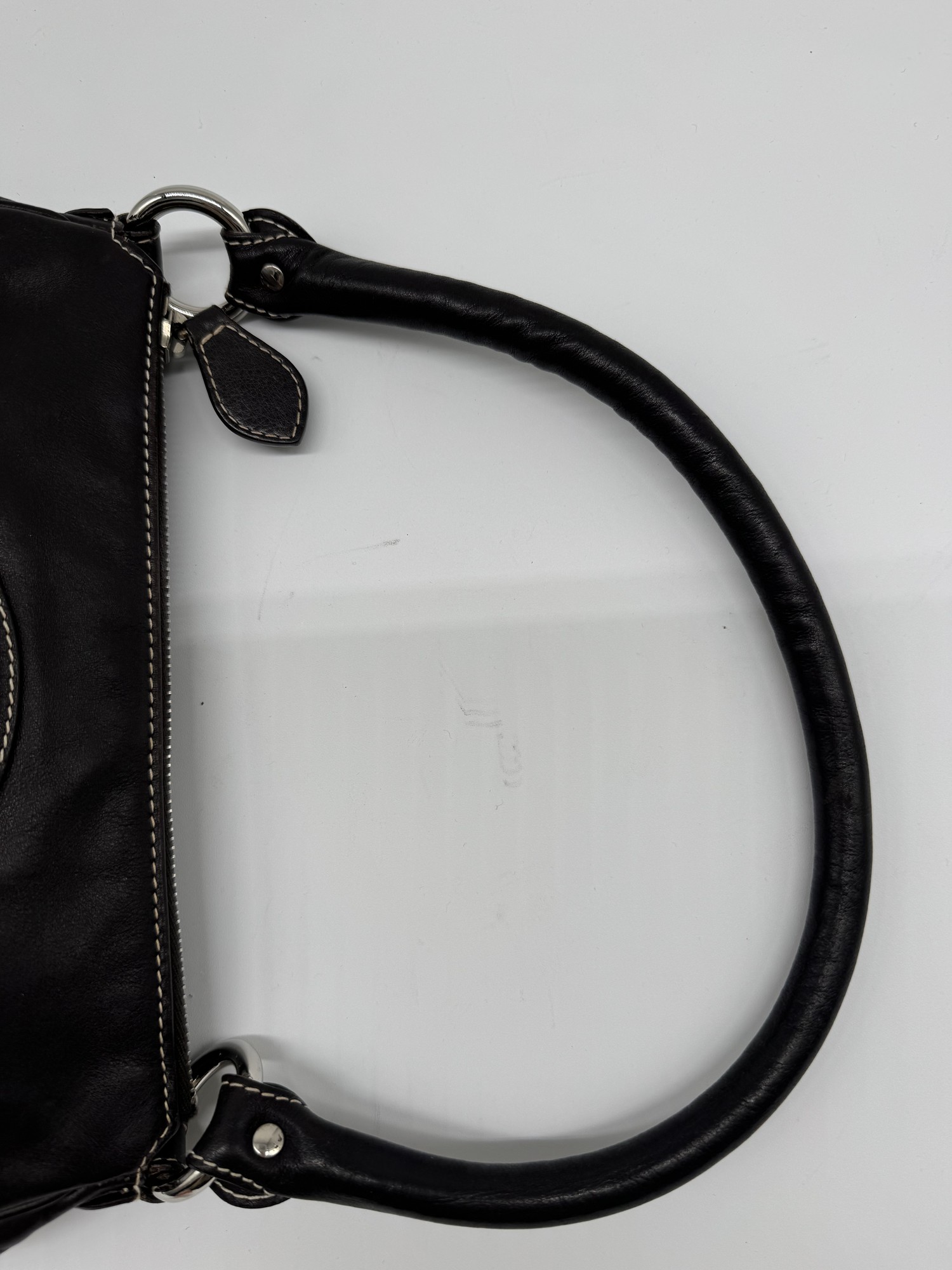 Dior Brown Leather CD Handbag