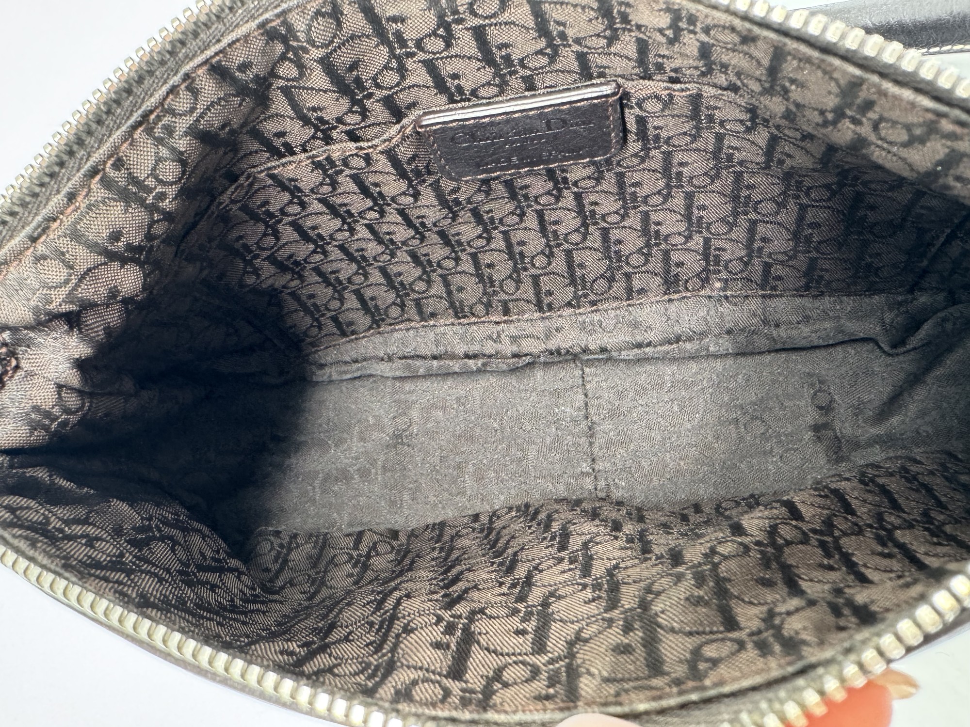 Dior Brown Leather CD Handbag