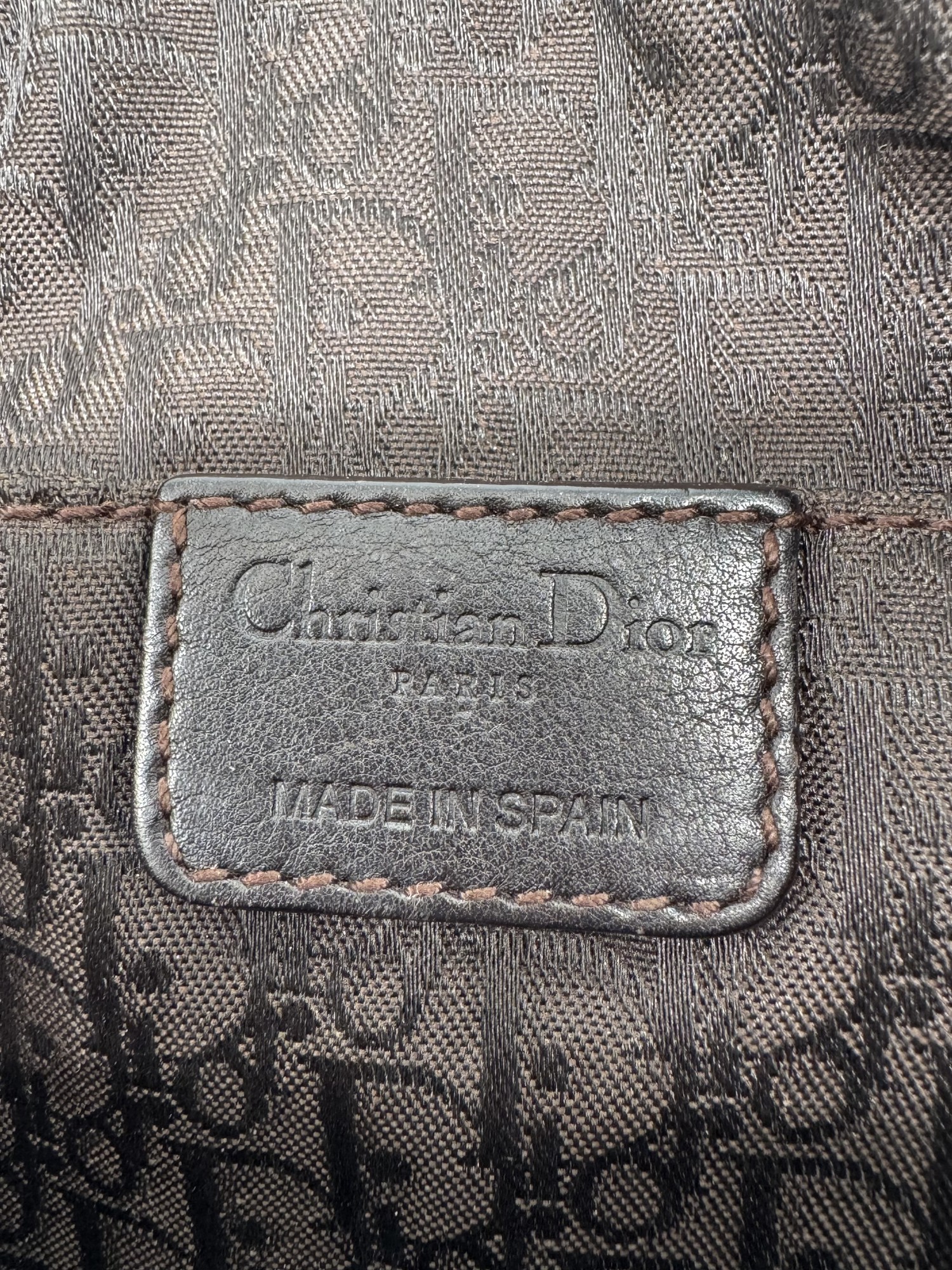Dior Brown Leather CD Handbag