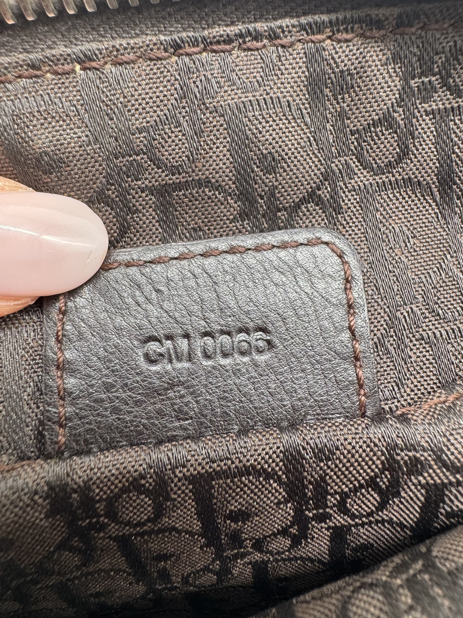 Dior Brown Leather CD Handbag