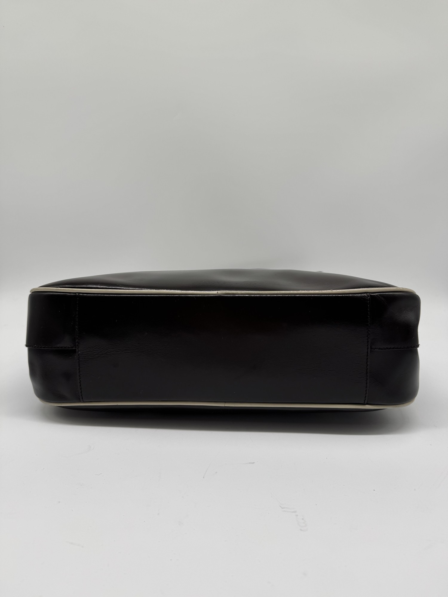 Prada Bowling Brown Leather Shoulder Bag