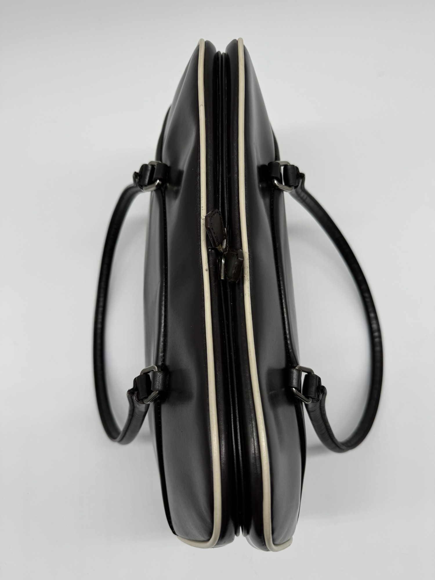 Prada Bowling Brown Leather Shoulder Bag