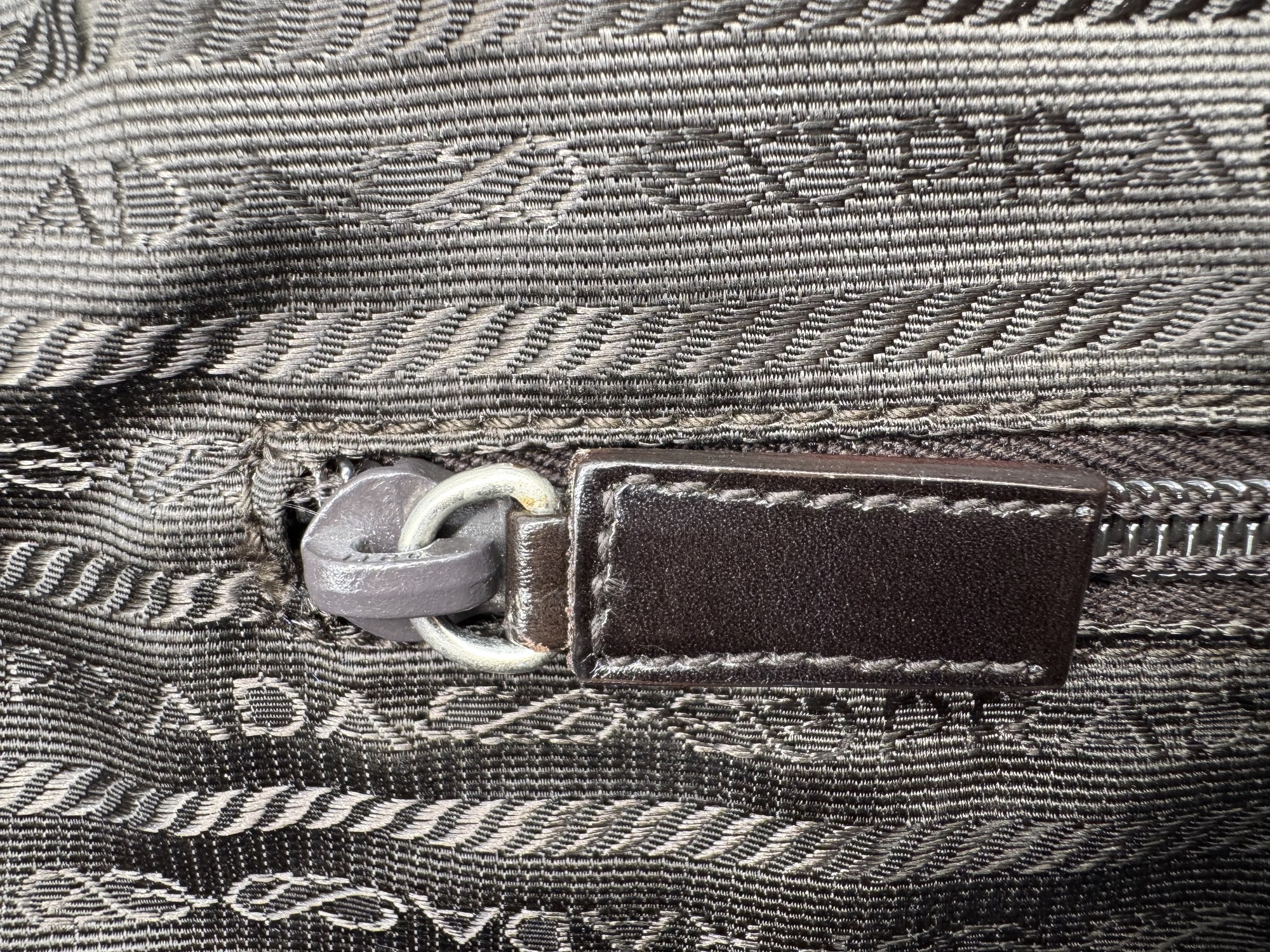 Prada Bowling Brown Leather Shoulder Bag