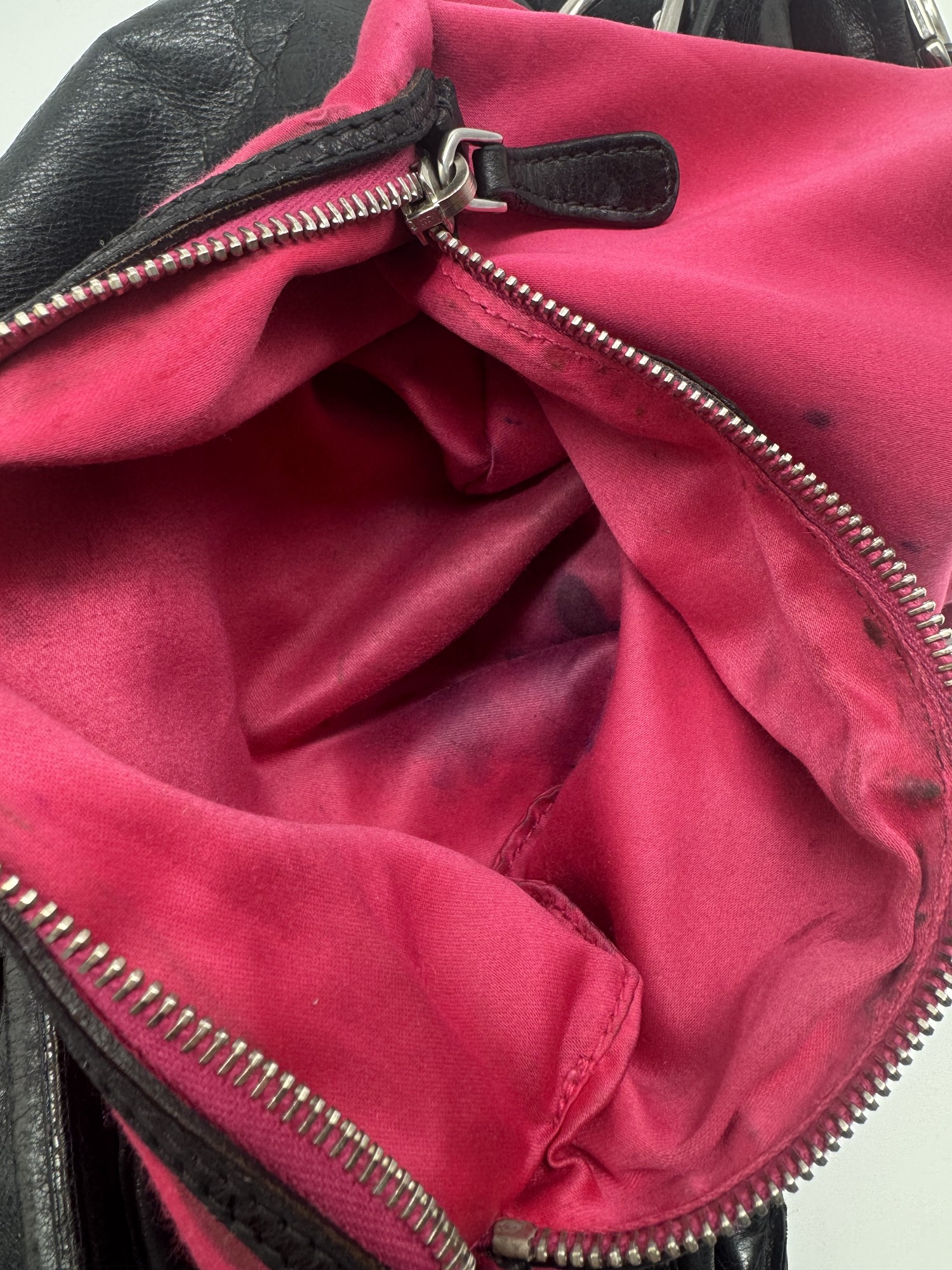 Miu Miu Vitello Black Leather Slouchy Hobo Bag